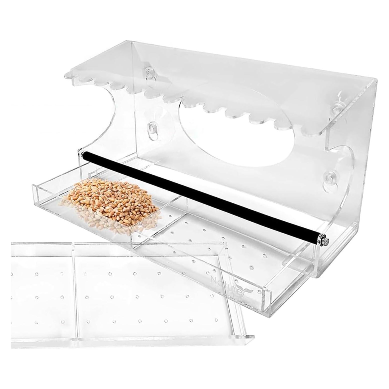 Comedero de Aves Acrílico Nature Gear para Ventana Extendida