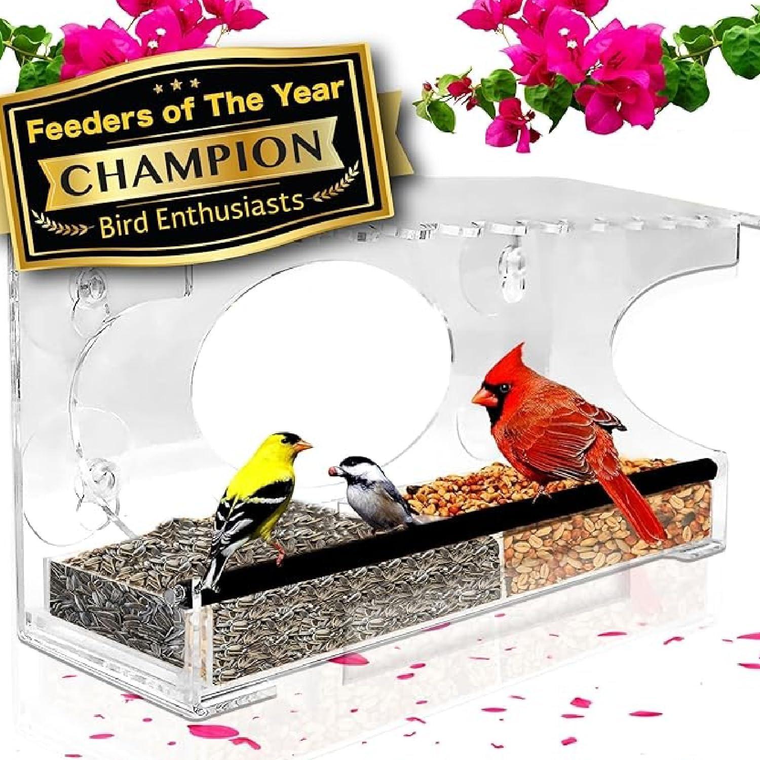 Comedero de Aves Acrílico Nature Gear para Ventana Extendida