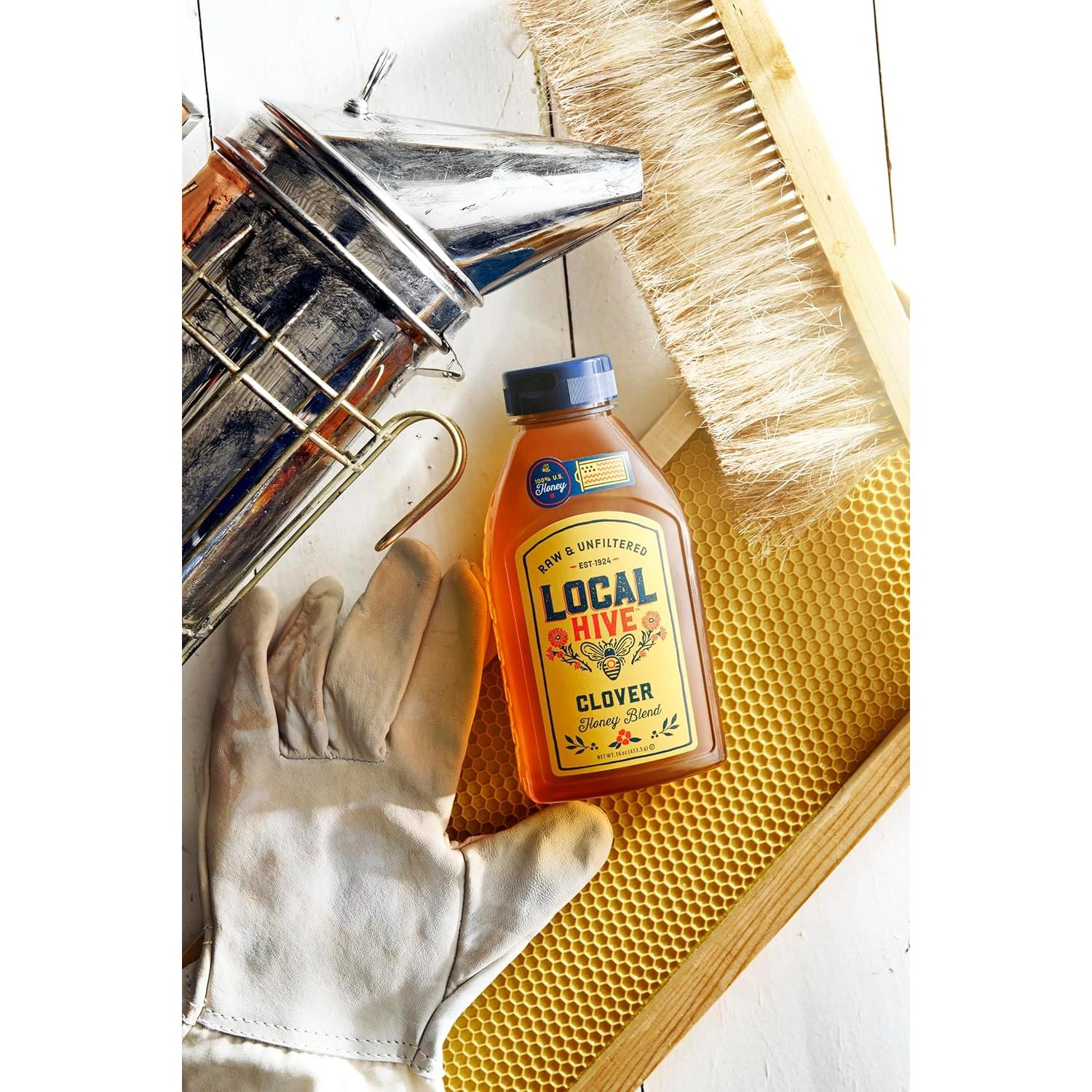 Miel Cruda Sin Filtrar Local Hive Trébol 453.6 g 100% Pura