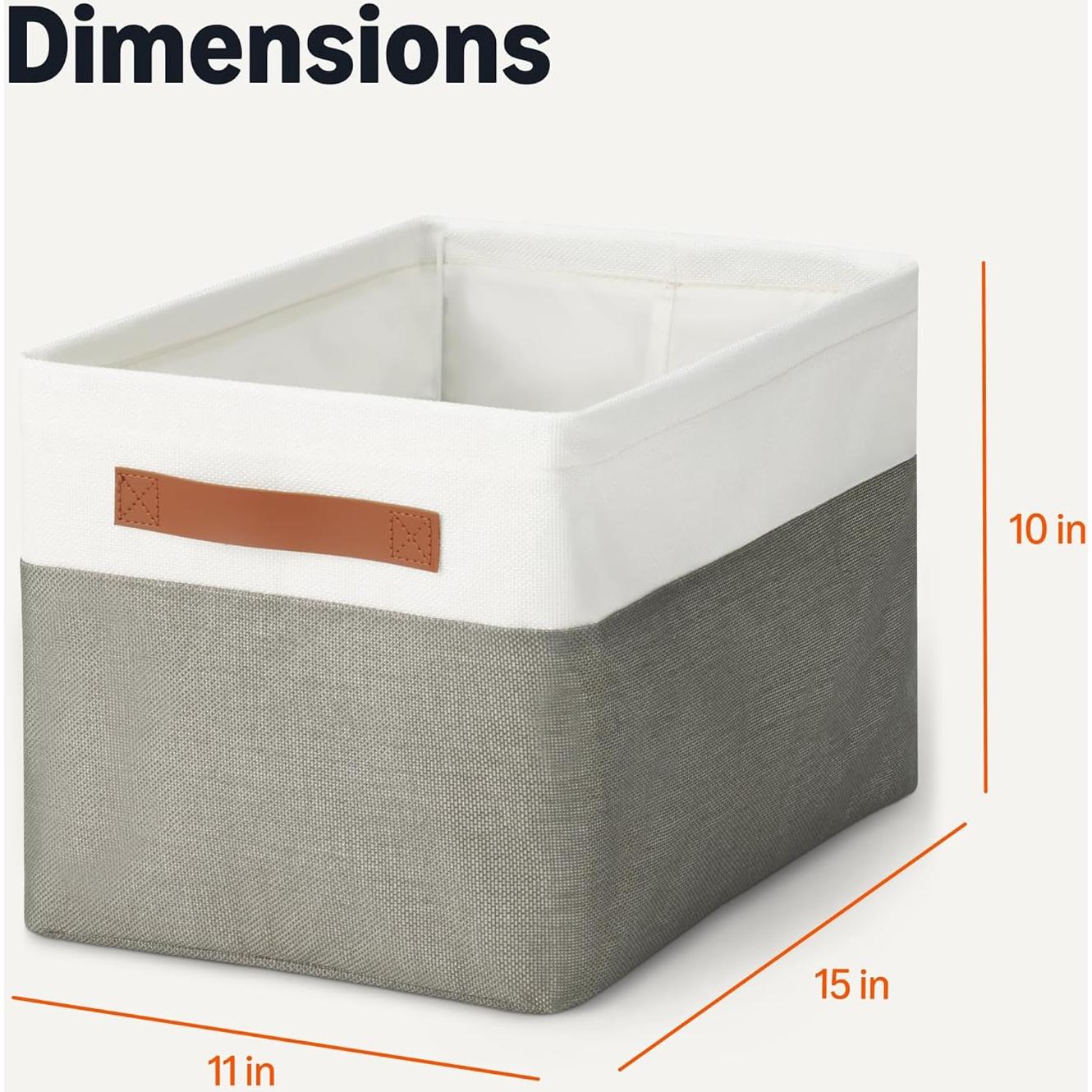 Cajas de Almacenamiento Plegables Amazon Basics 3 Piezas Carbón