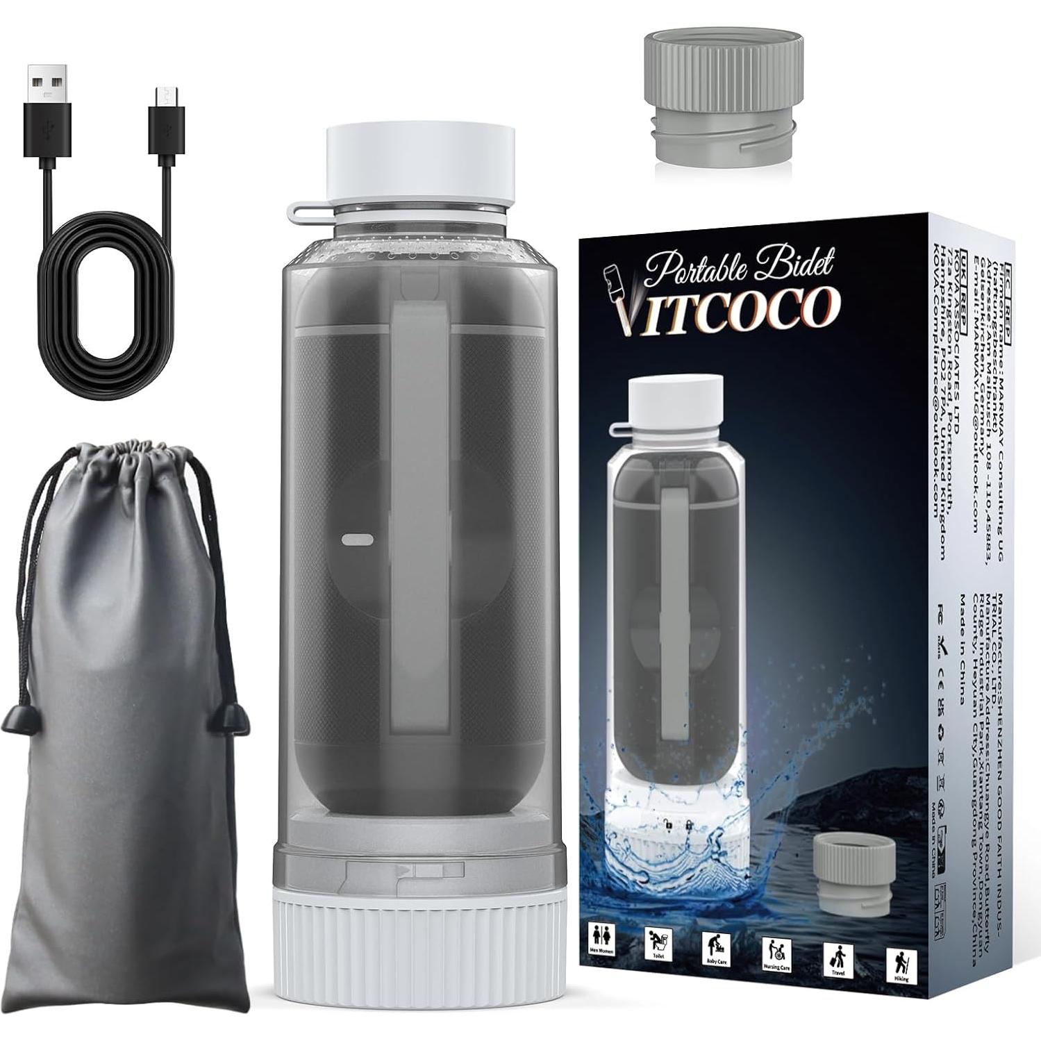 Bidet Eléctrico Portátil VITCOCO Recargable 200ml IPX7