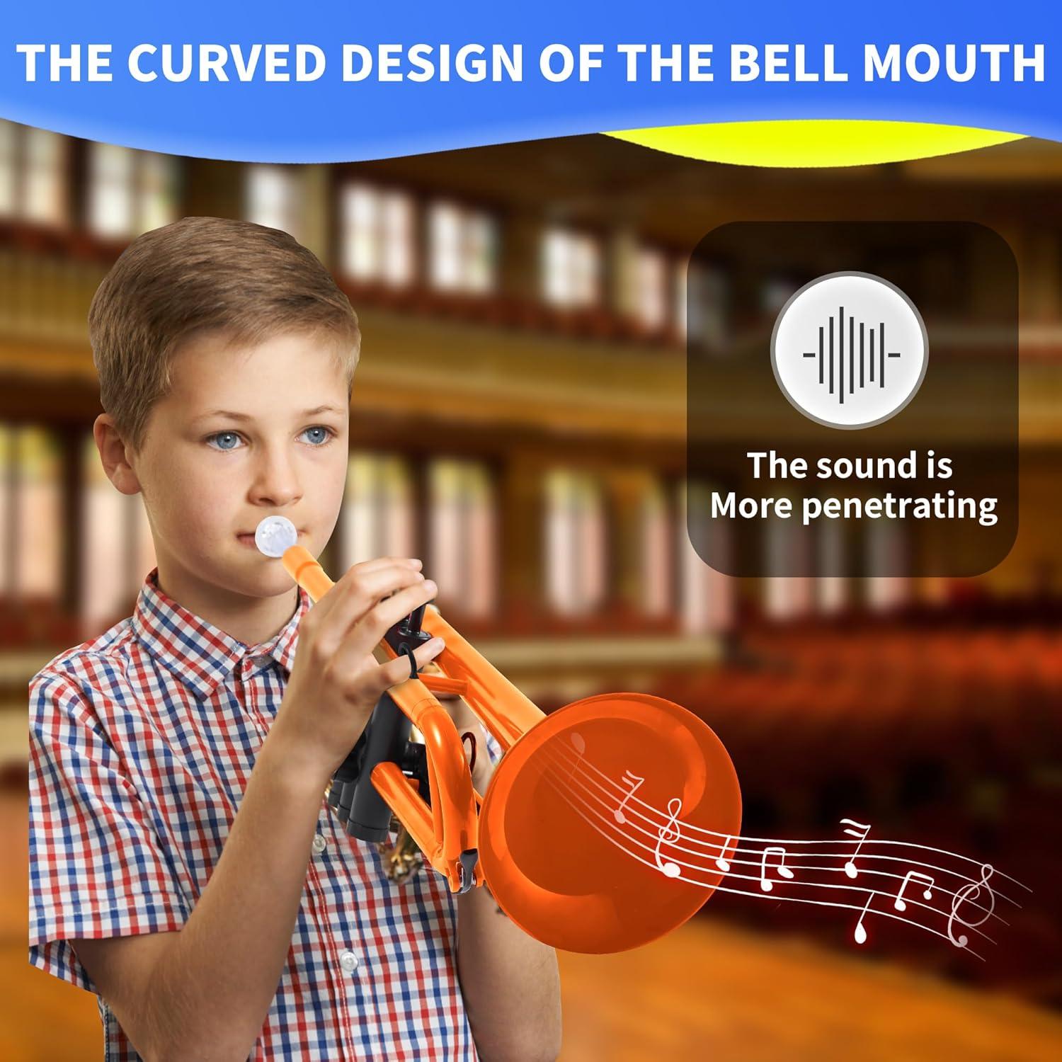 Trompeta Bb Profesional PAMPET Naranja para Estudiantes