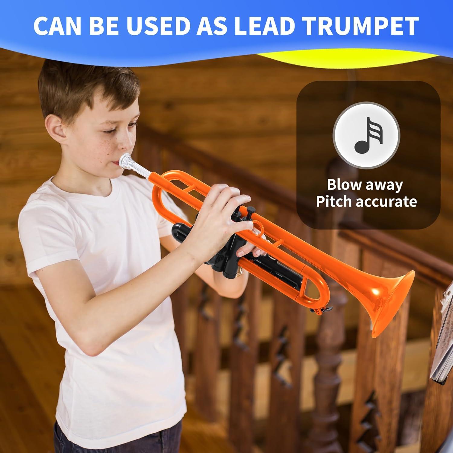 Trompeta Bb Profesional PAMPET Naranja para Estudiantes