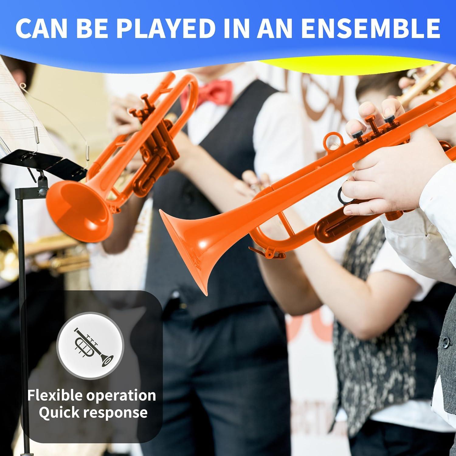 Trompeta Bb Profesional PAMPET Naranja para Estudiantes