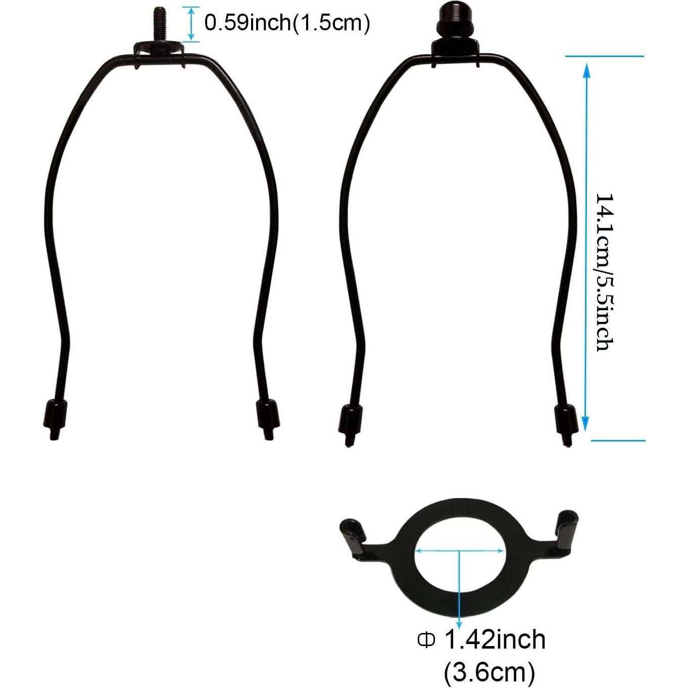 Soporte de Lámpara RddenIy E26 6" Negro Adaptador