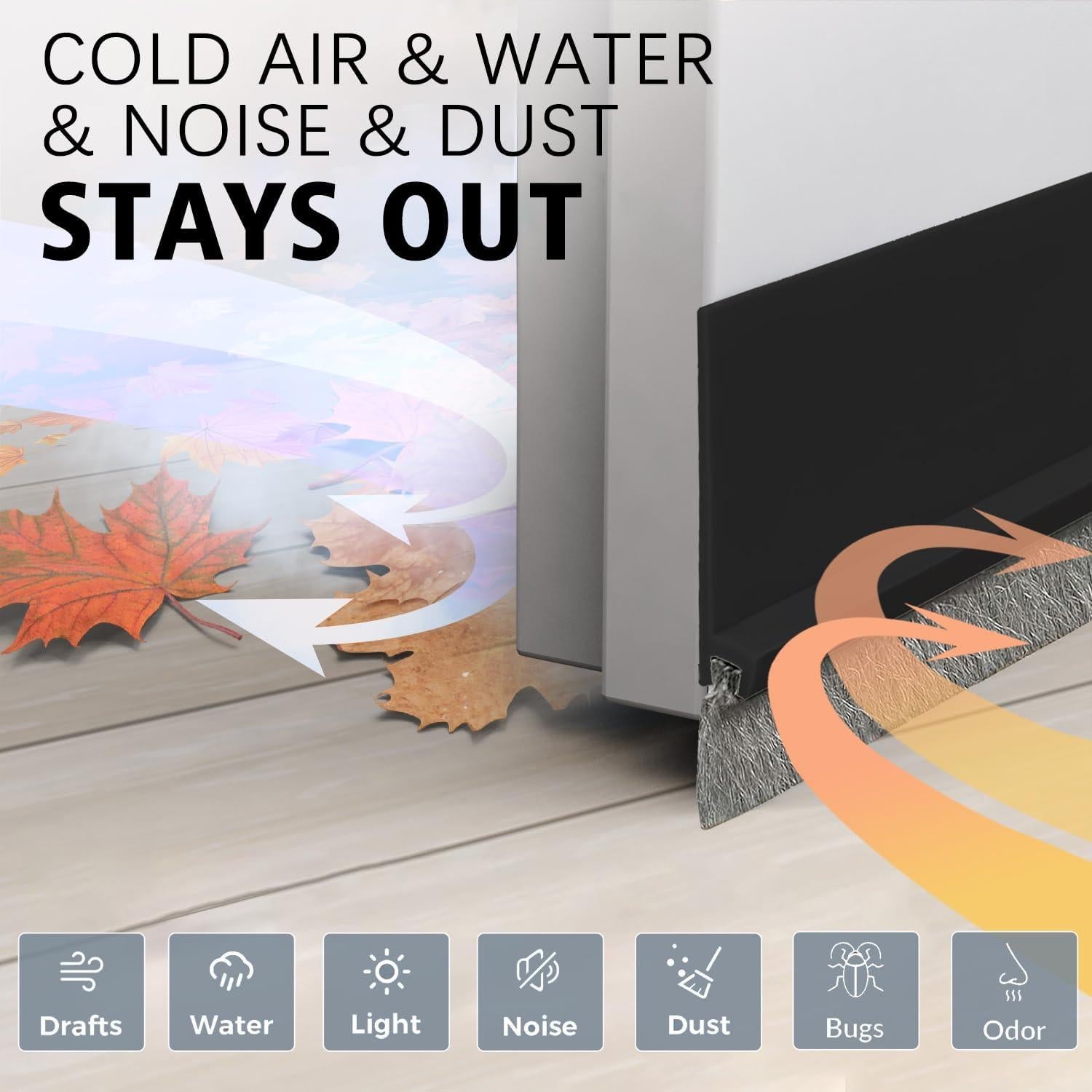 2 Tapones Aislantes de Puerta WUMUTI - Reducción de Ruido y Polvo