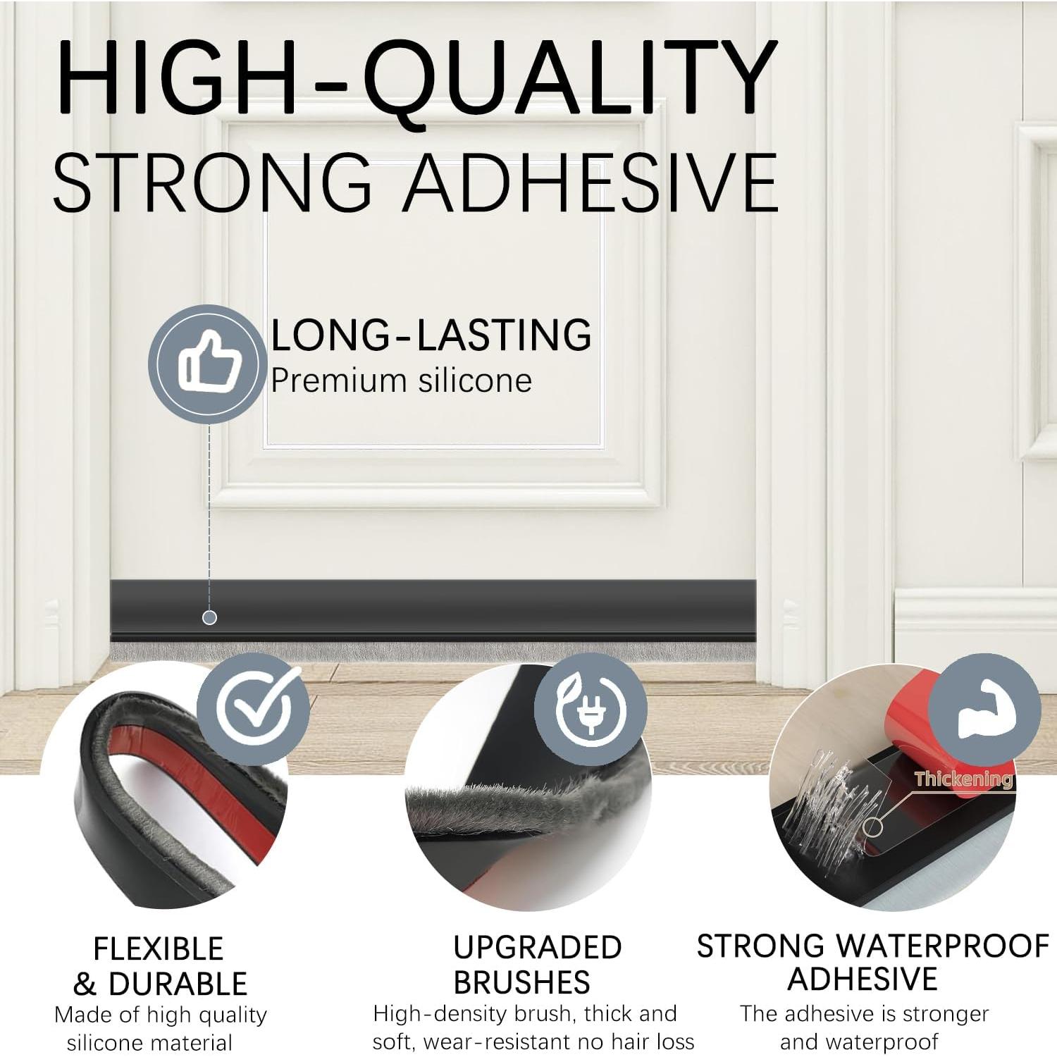 2 Tapones Aislantes de Puerta WUMUTI - Reducción de Ruido y Polvo