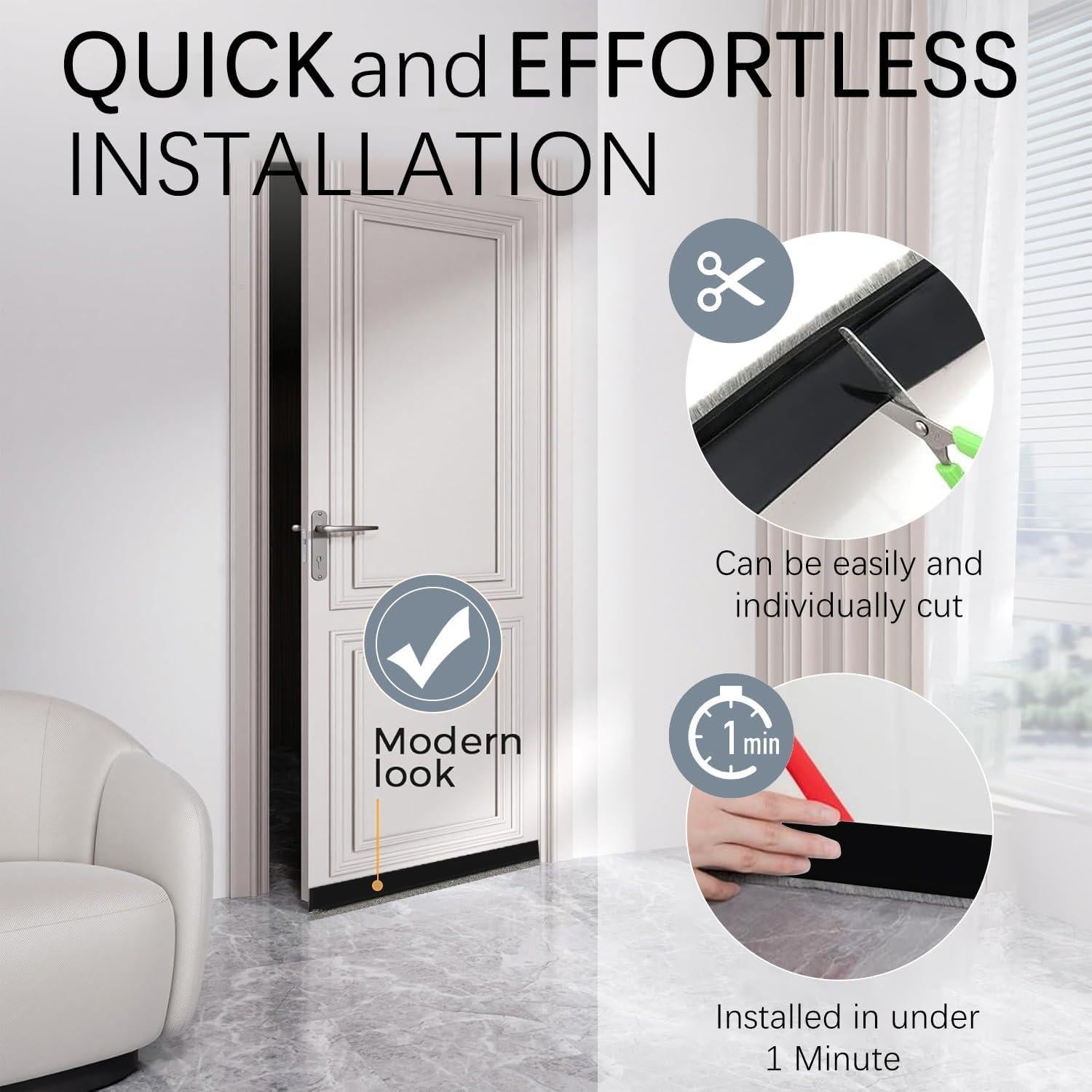 2 Tapones Aislantes de Puerta WUMUTI - Reducción de Ruido y Polvo