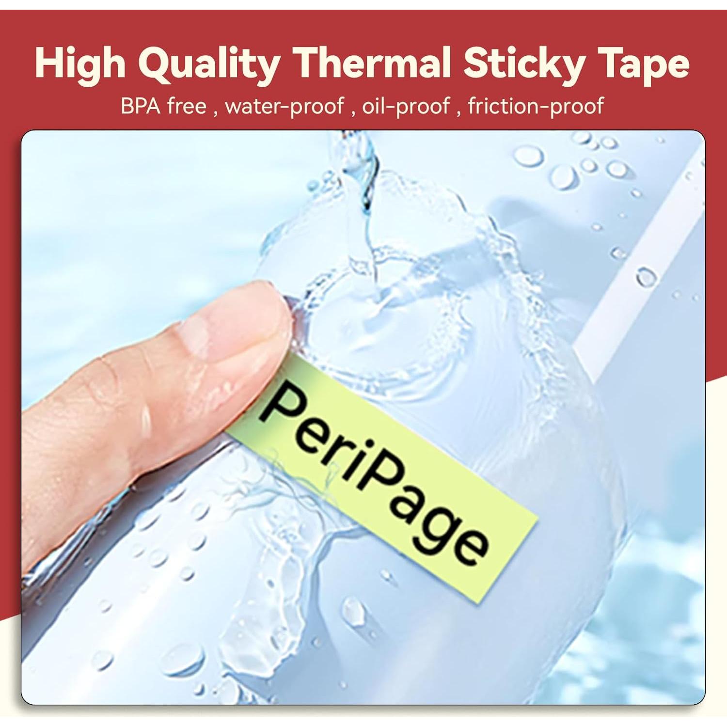 Cinta Etiquetadora 14mm x 4.2m PeriPage Azul Autoadhesiva