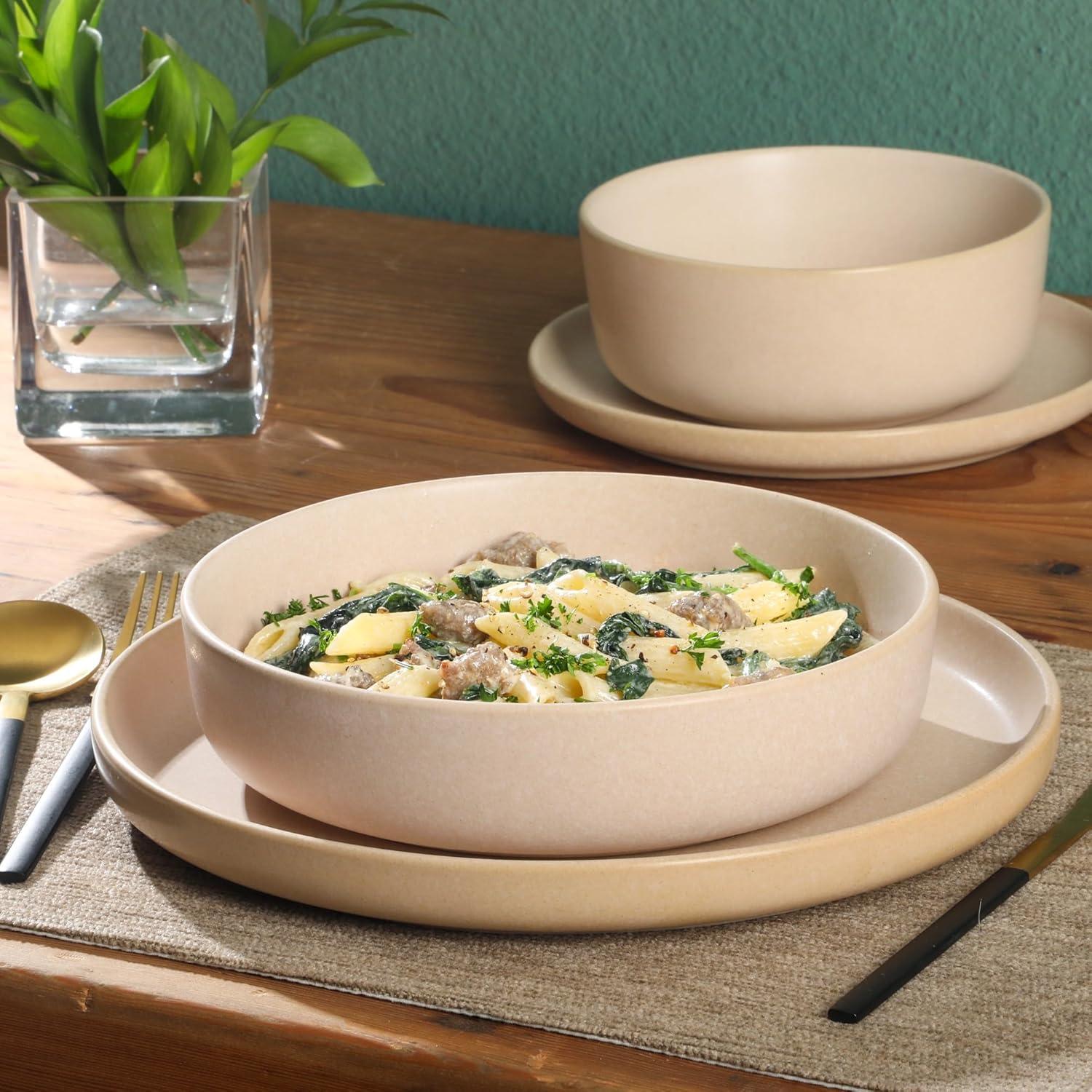 Vajilla Gibson Soho Lounge Pasco 16 Piezas Cerámica Crema