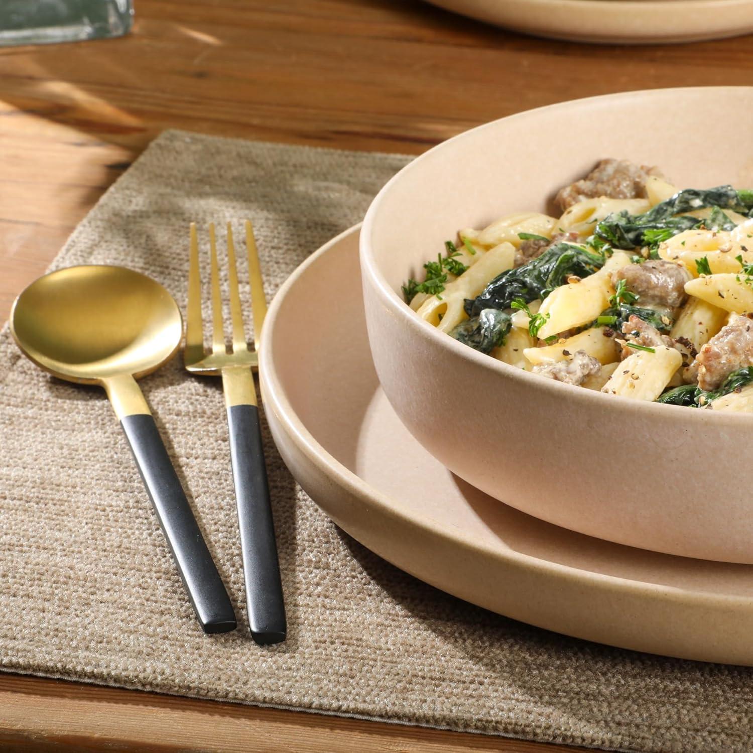 Vajilla Gibson Soho Lounge Pasco 16 Piezas Cerámica Crema