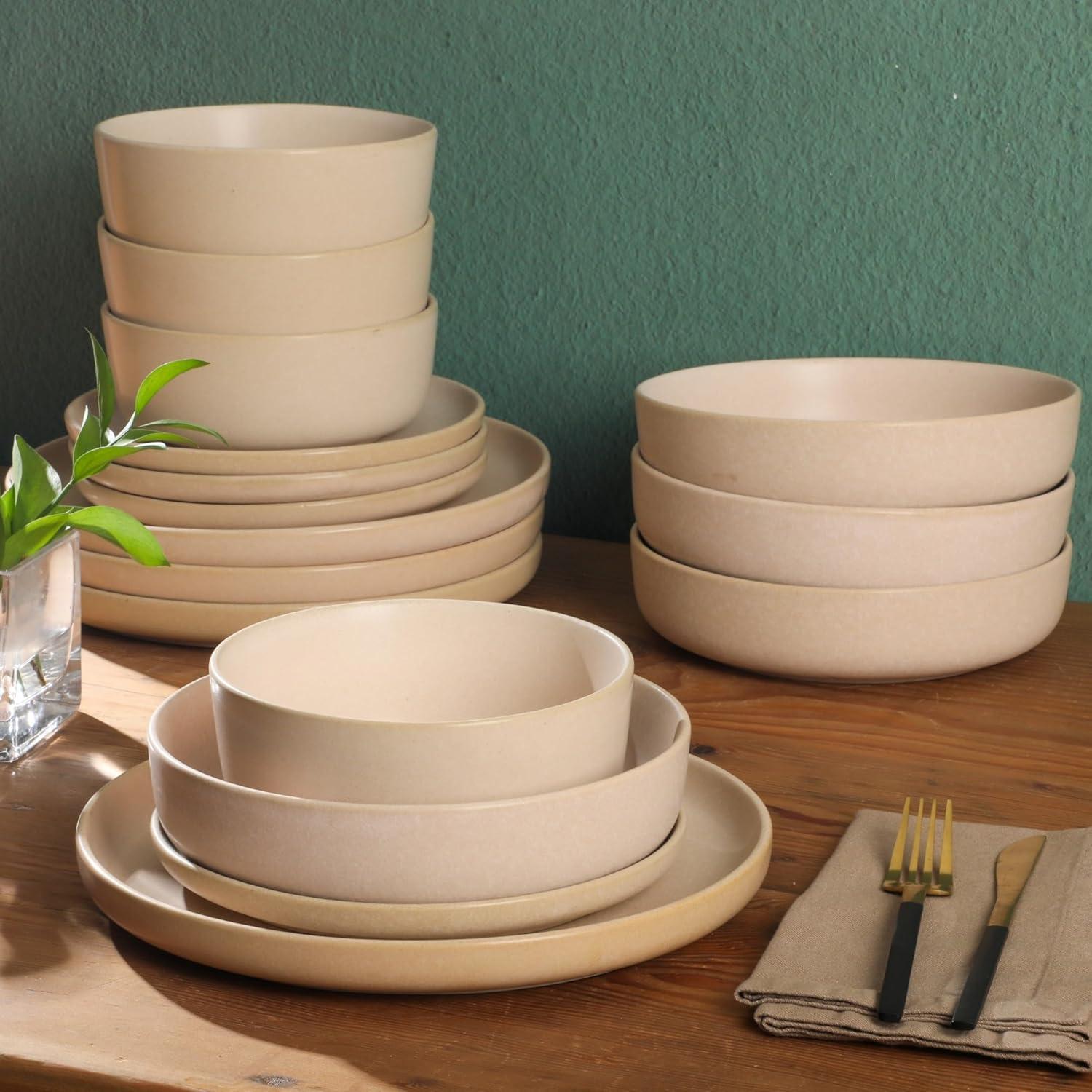 Vajilla Gibson Soho Lounge Pasco 16 Piezas Cerámica Crema