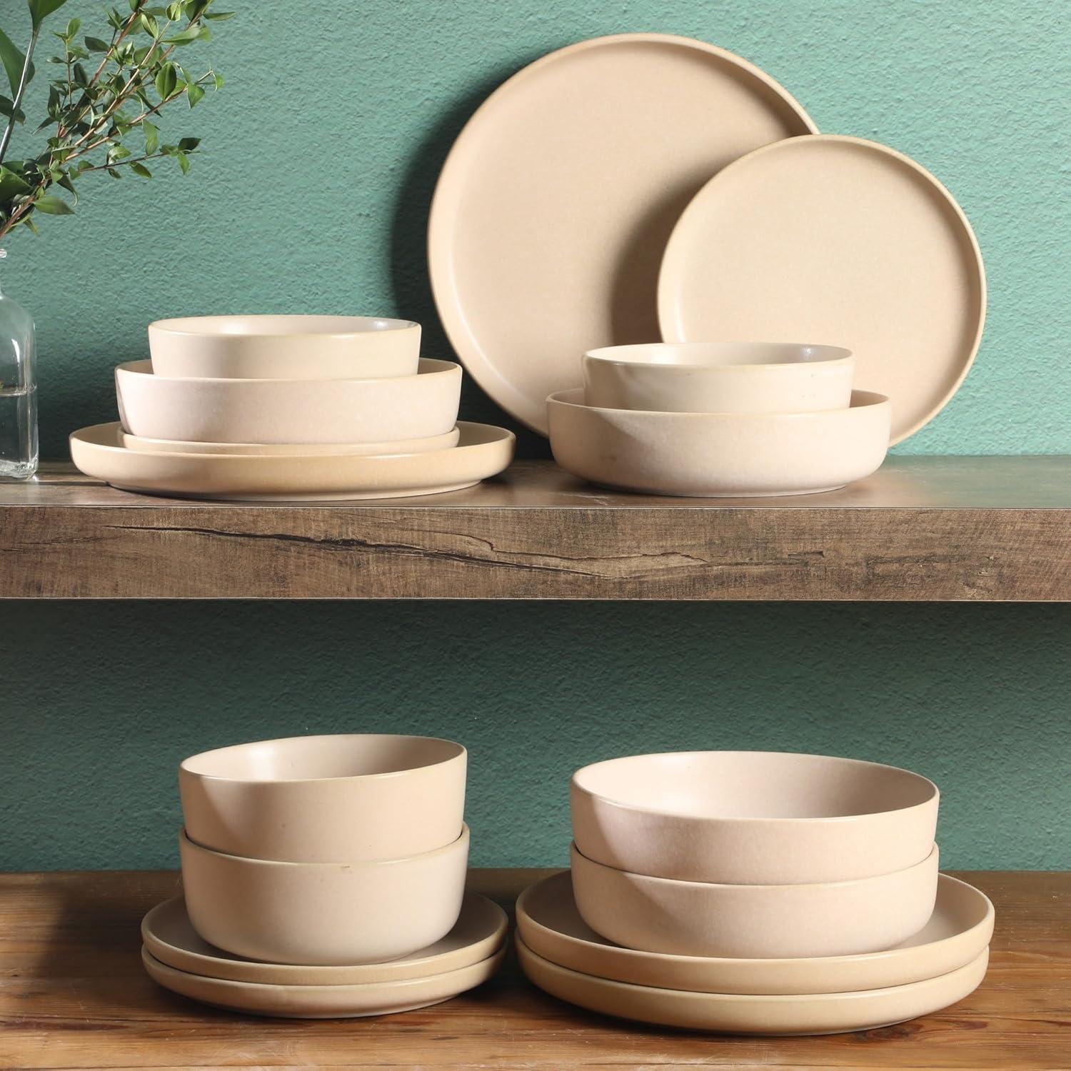 Vajilla Gibson Soho Lounge Pasco 16 Piezas Cerámica Crema