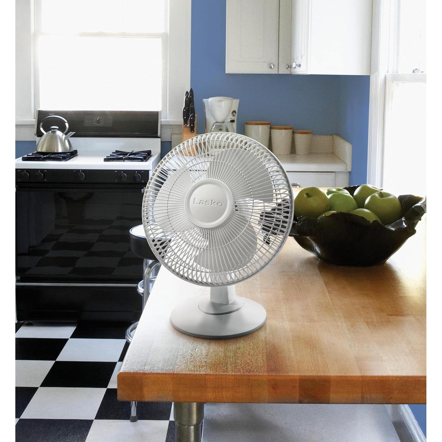 Ventilador de Mesa Oscilante Lasko 30.48 cm 3 Velocidades Blanco