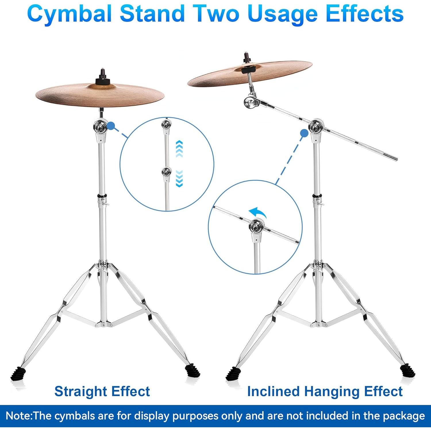 Paquete de 2 Soportes de Platillo Boom Ajustables 55-124 cm