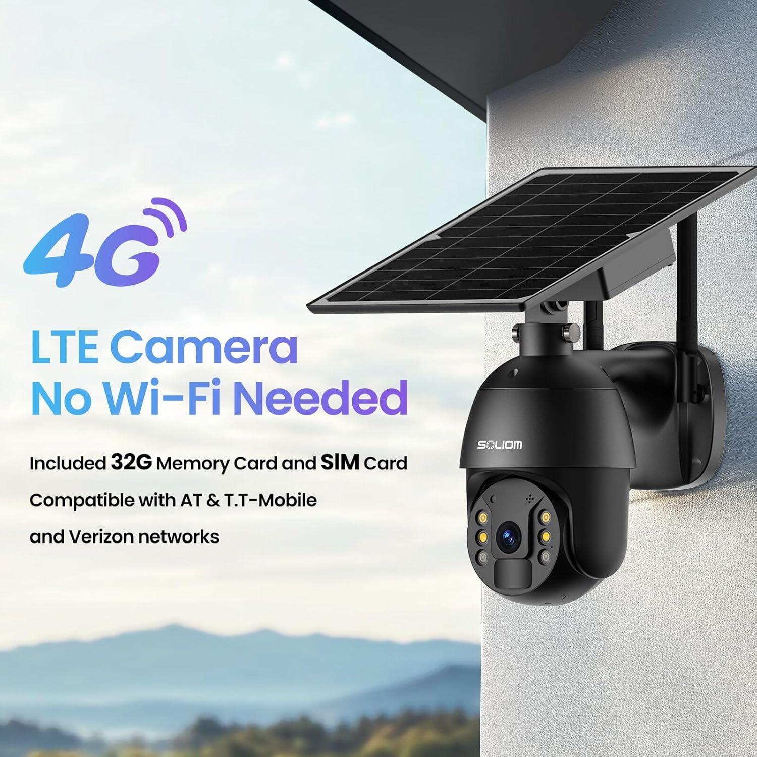 Cámara de Seguridad Solar 4G LTE Soliom S600 1080P Inalámbrica