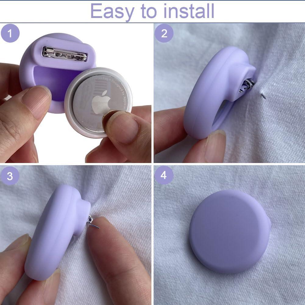 Soportes para AirTag Alsukeay - 4 Piezas Silicona Oculta