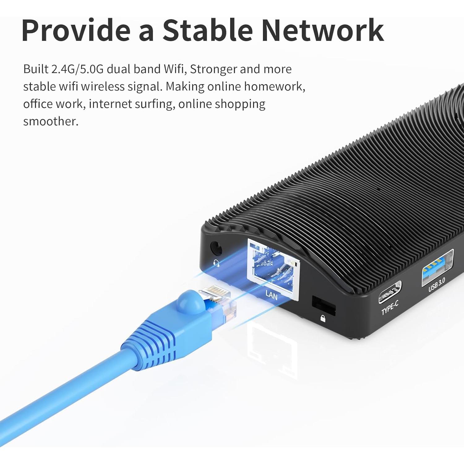 Mini PC Stick OuuOee Celeron J4125 4GB RAM 64GB SSD 4K