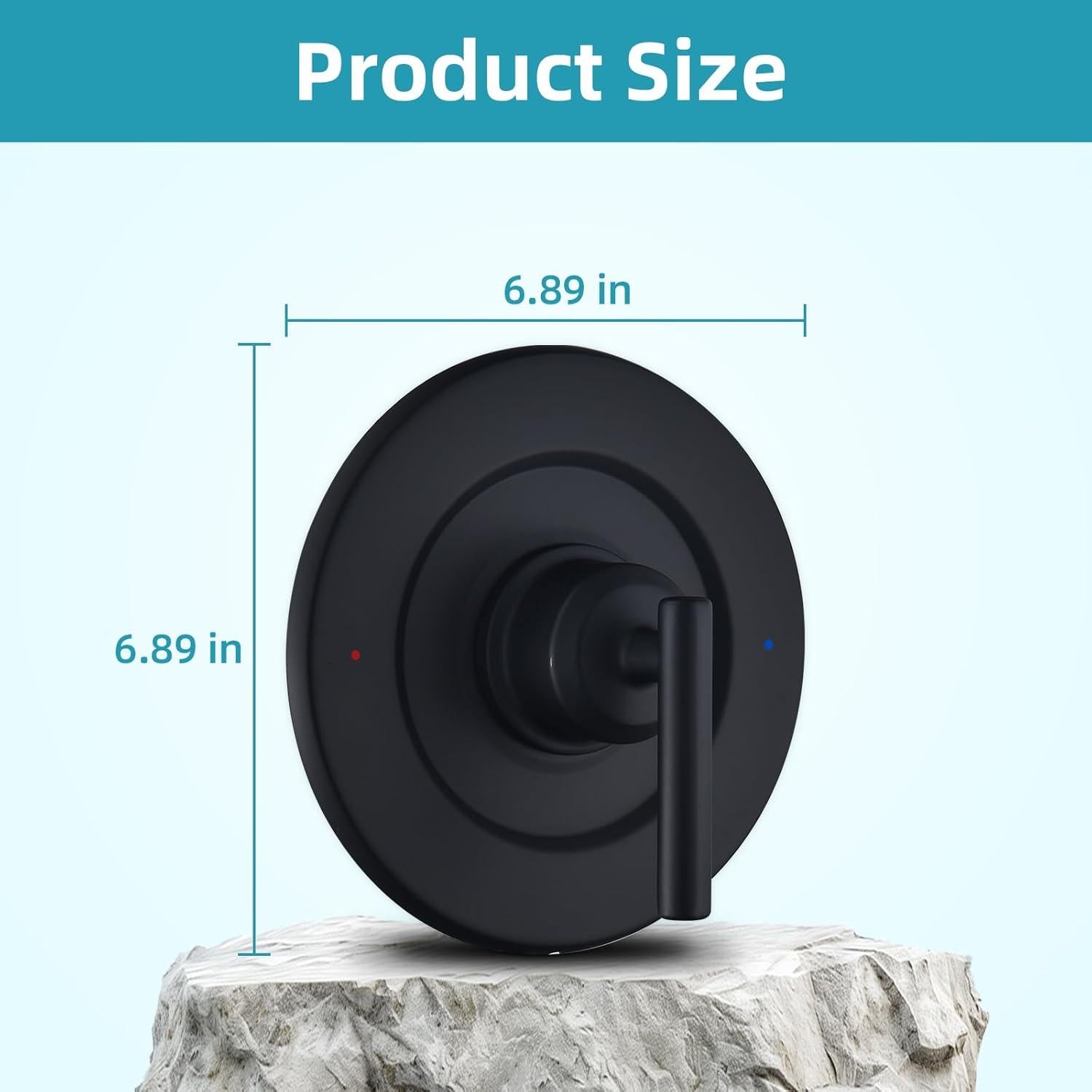 Kit de recorte Moen T2901BL para ducha, negro mate