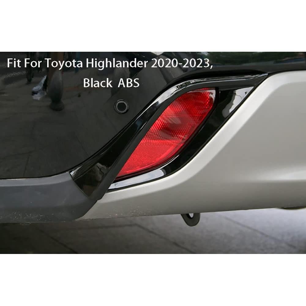 Marco de Luz de Niebla Trasera Toyota Highlander 2020-2025 KELEIMAI Negro ABS 2 Pcs