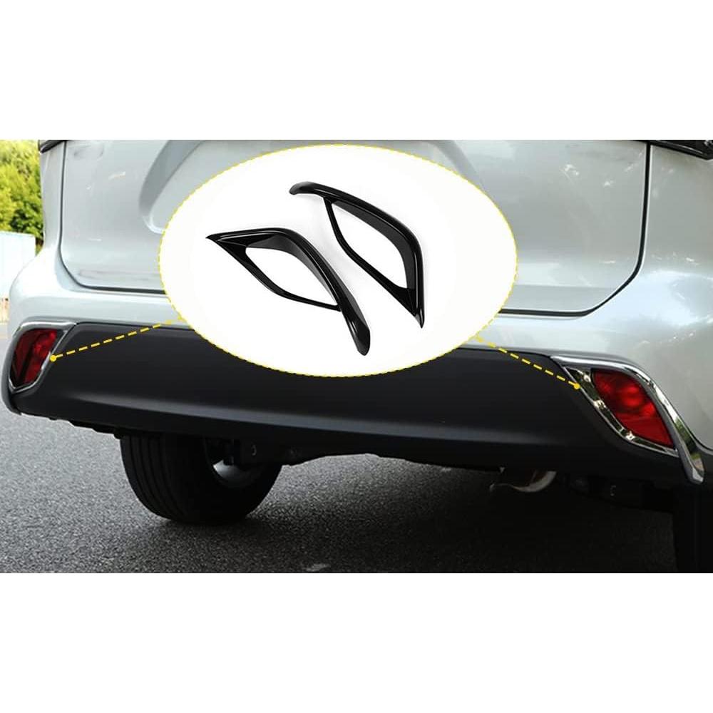 Marco de Luz de Niebla Trasera Toyota Highlander 2020-2025 KELEIMAI Negro ABS 2 Pcs