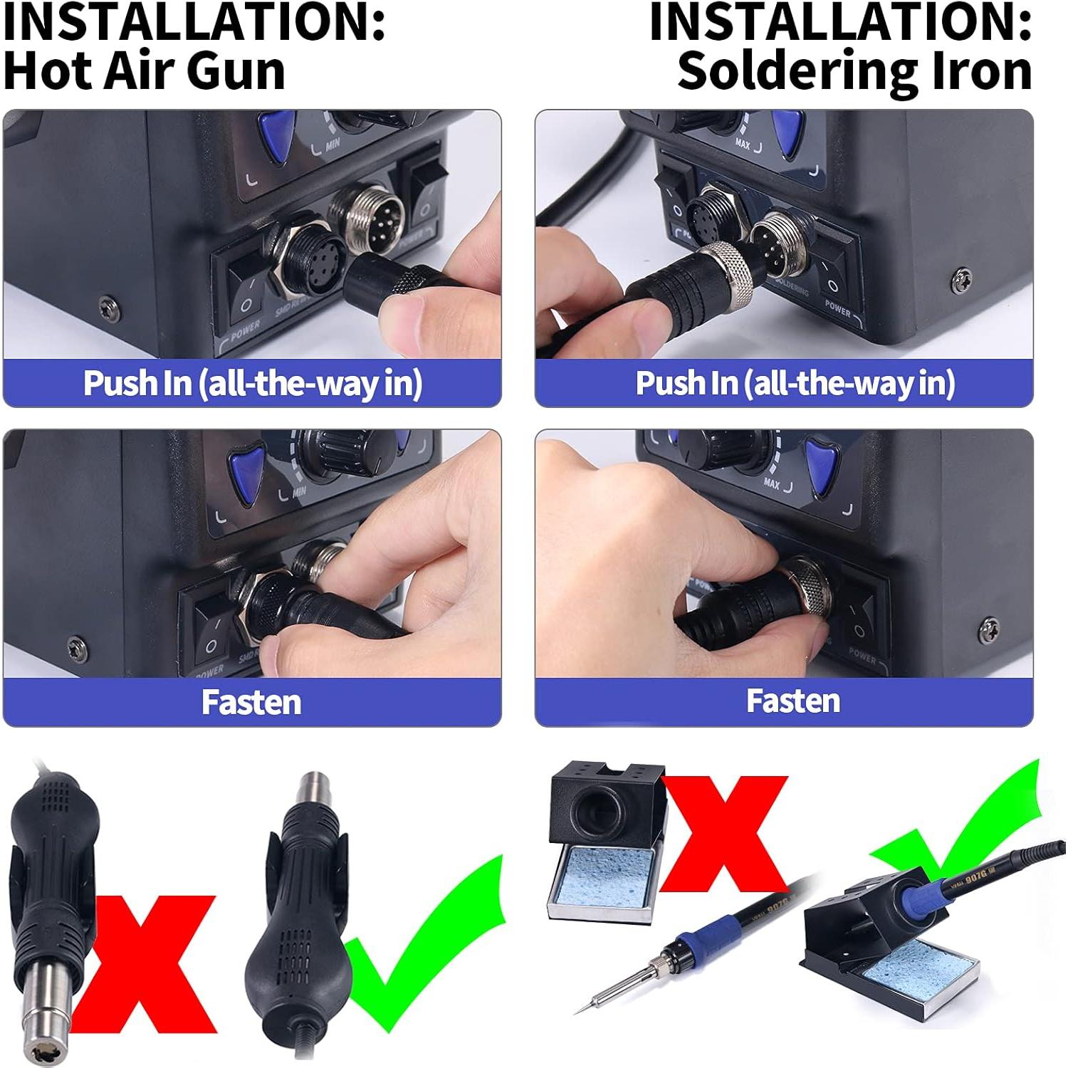 Estación de Soldadura YIHUA 8786D I 2 en 1 con Aire Caliente