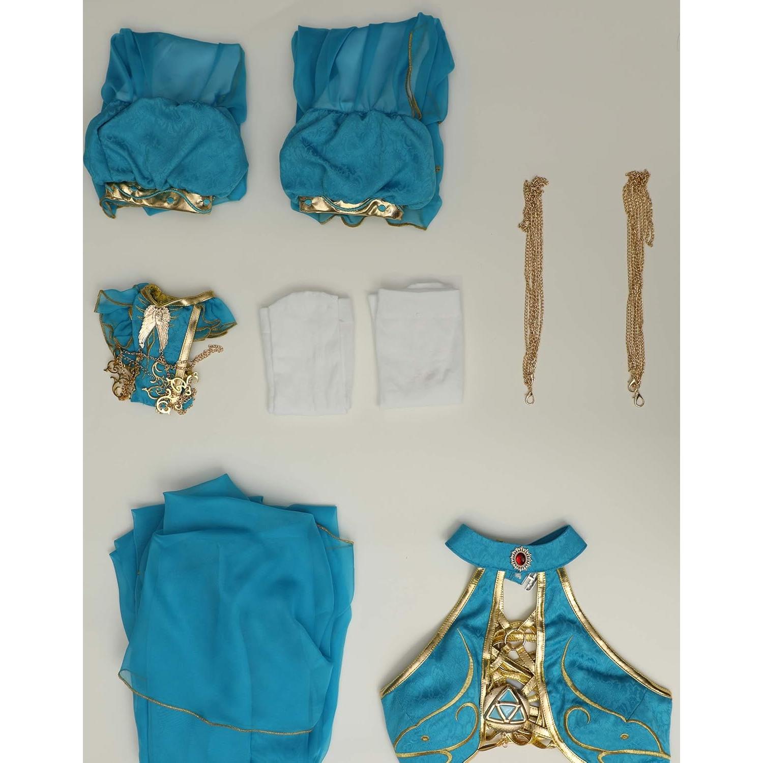 Disfraz de Princesa para Mujeres - Top Halter y Falda Azul