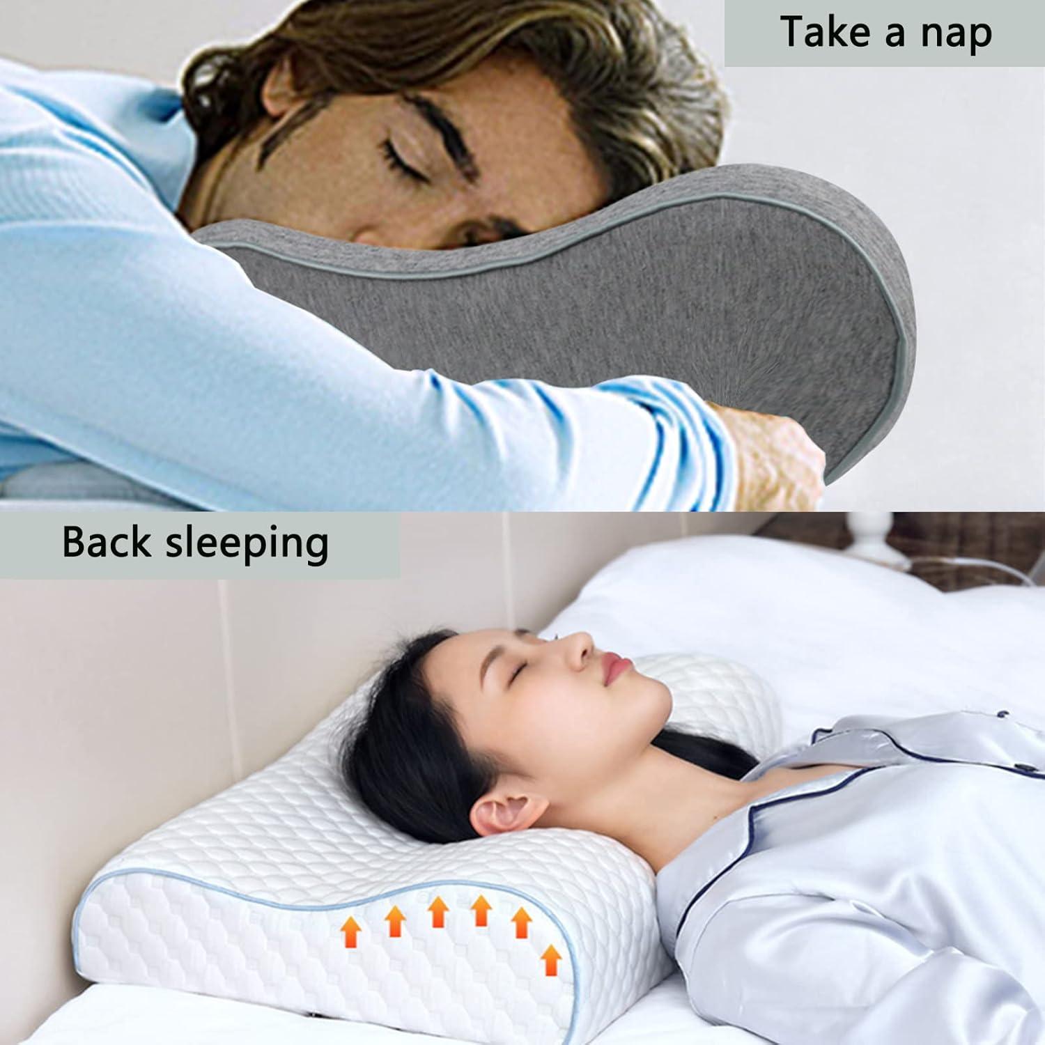 Almohada de Viaje Ergonómica Newsty Espuma con Memoria 19.6x11.8cm