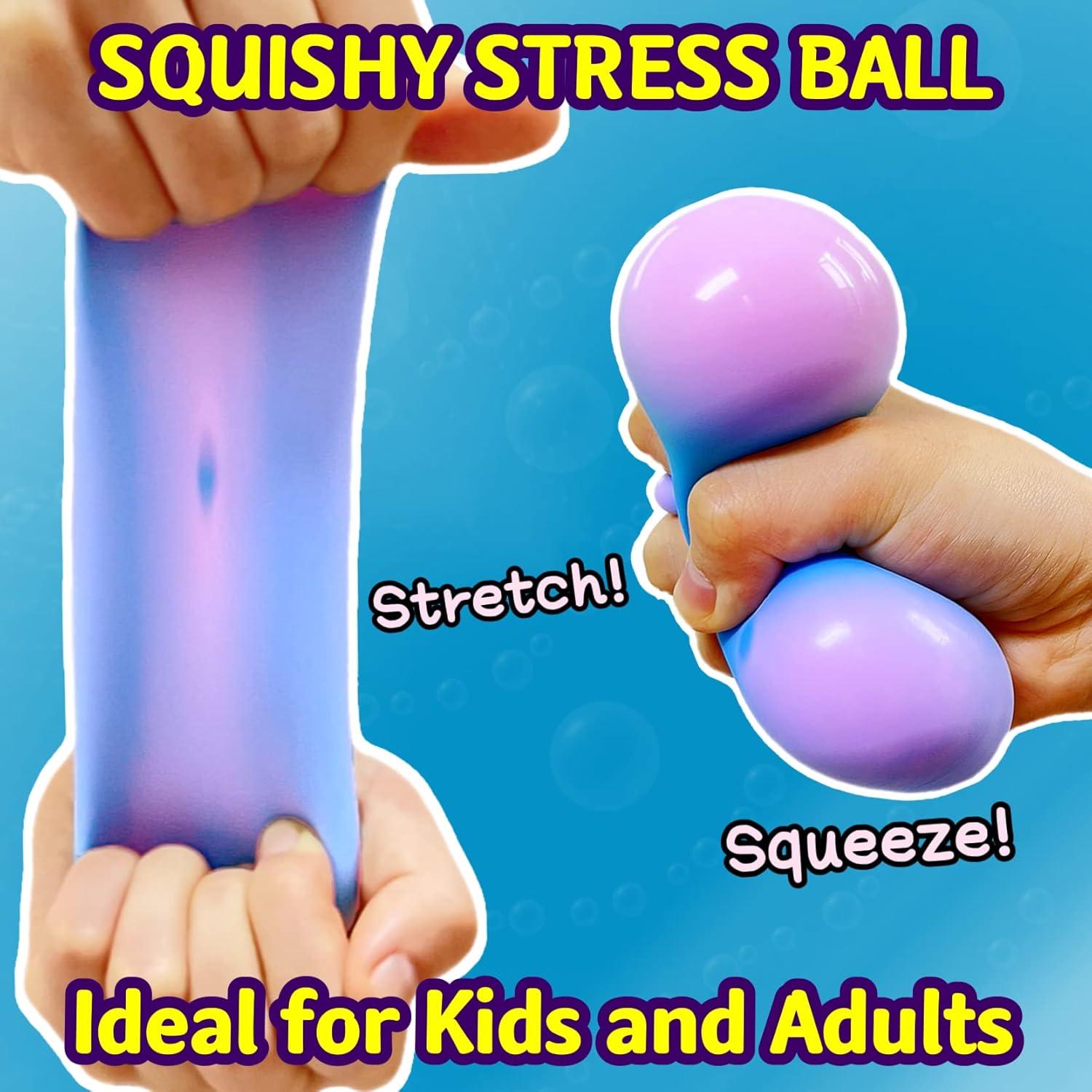 Pelota de Estrés Squishy Kawaite Azul 5.99 cm Alivio Ansiedad