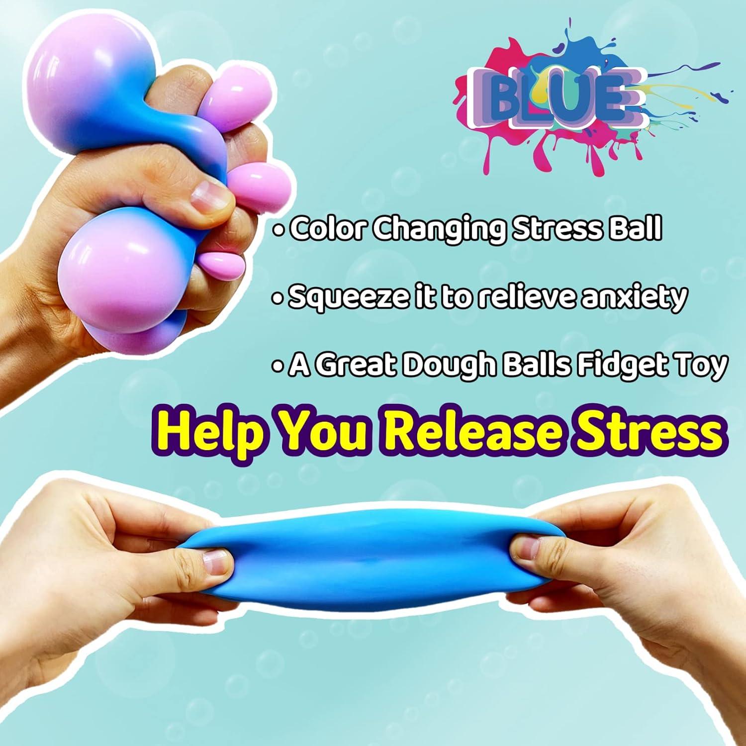 Pelota de Estrés Squishy Kawaite Azul 5.99 cm Alivio Ansiedad