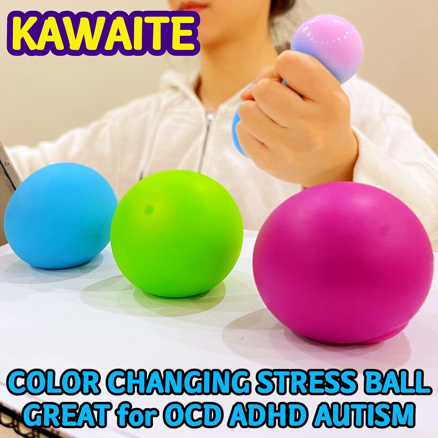Pelota de Estrés Squishy Kawaite Azul 5.99 cm Alivio Ansiedad