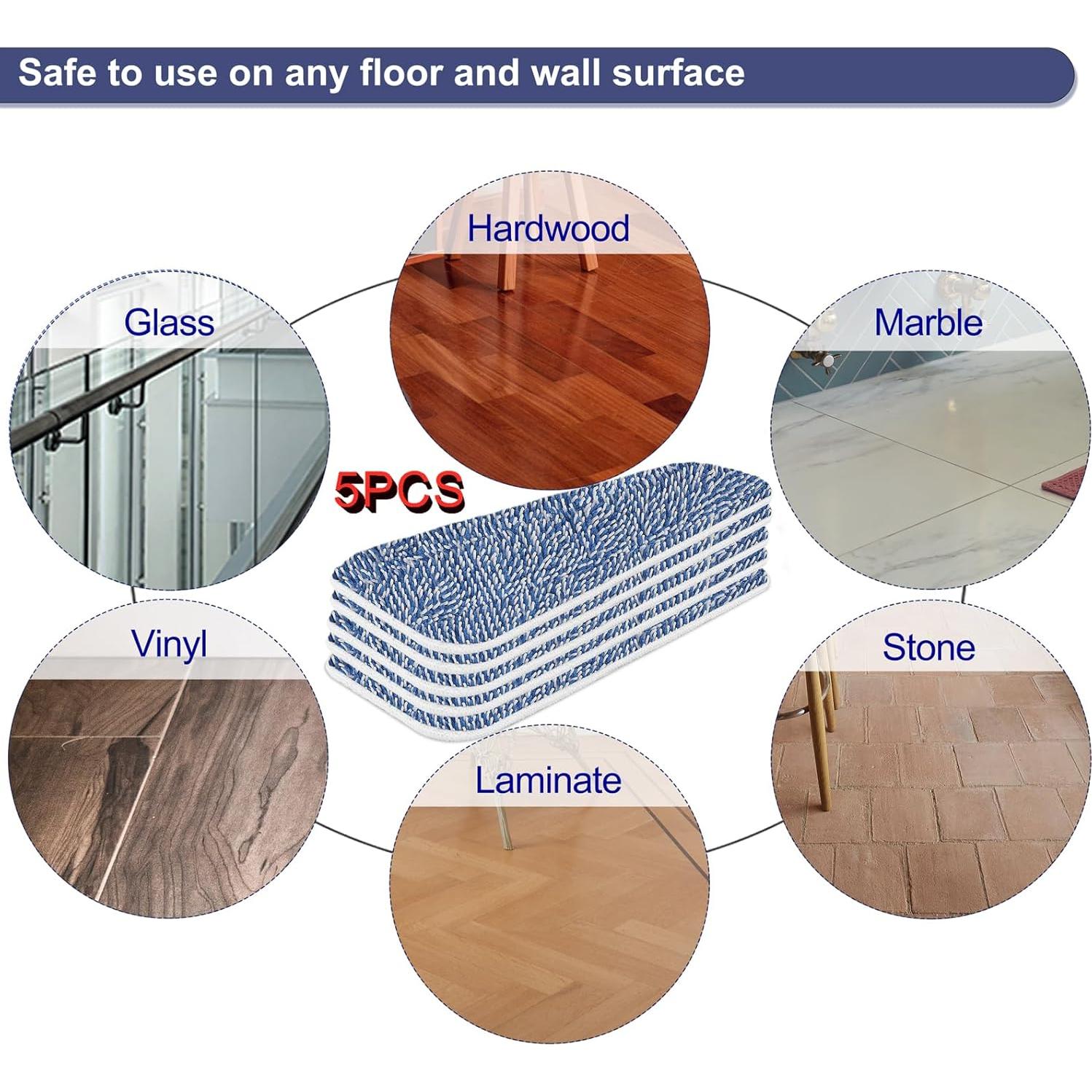 Paquete de 5 Paños de Mopa Chenille 42x14cm AMERWASH PLUS