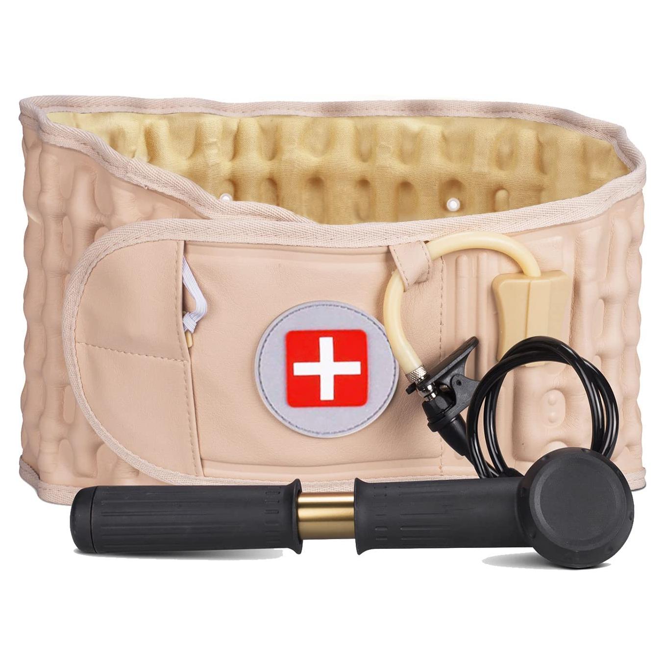 Cinturón de Descompresión Lumbar 6Xigouma Beige Talla Única