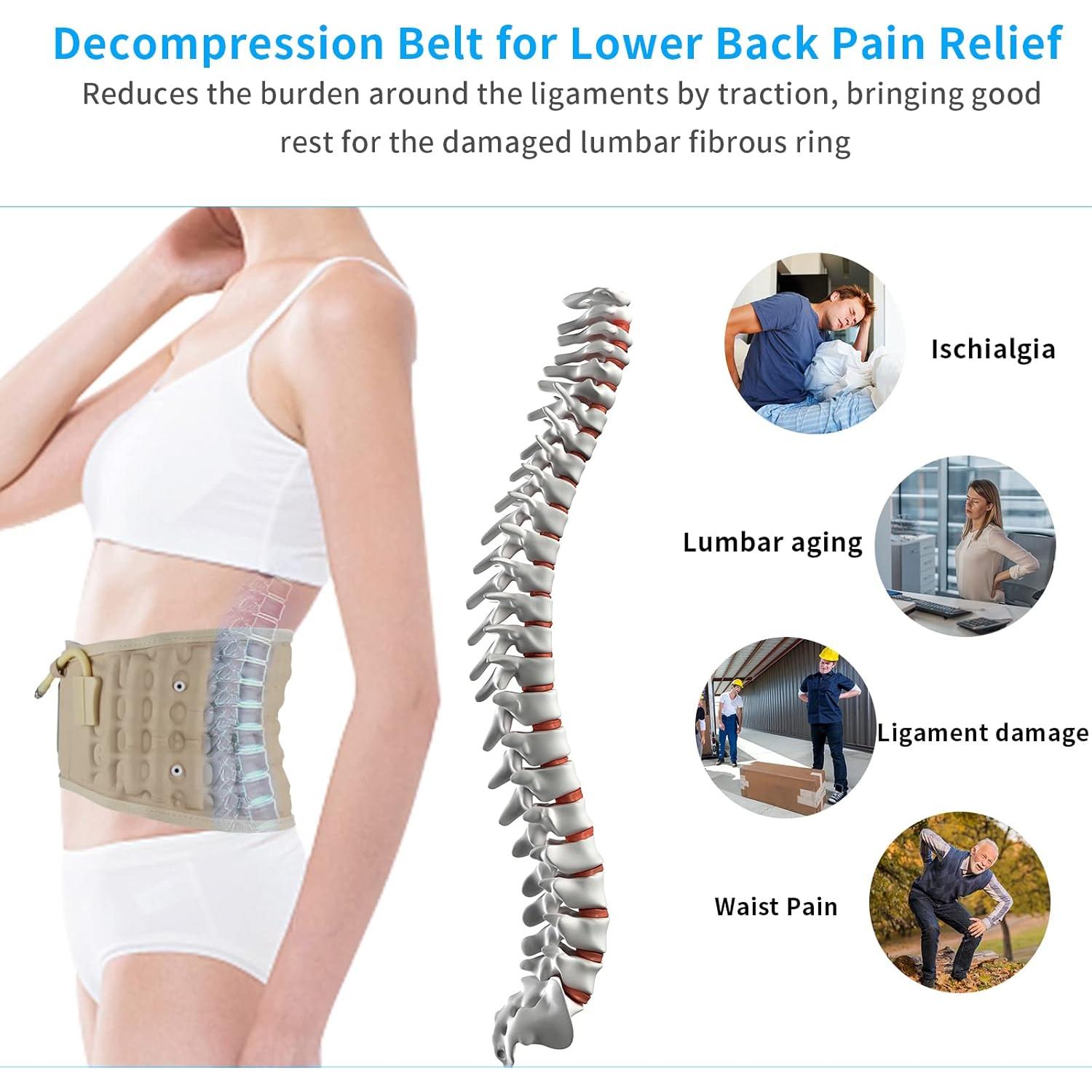 Cinturón de Descompresión Lumbar 6Xigouma Beige Talla Única
