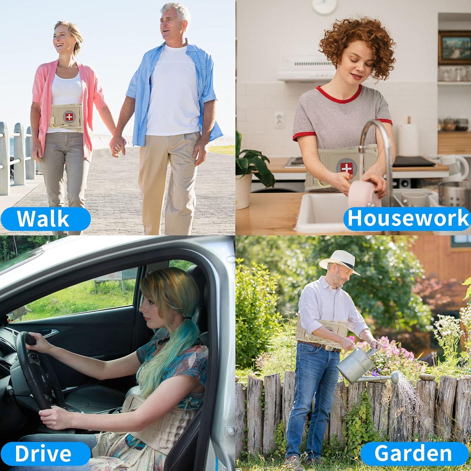 Cinturón de Descompresión Lumbar 6Xigouma Beige Talla Única