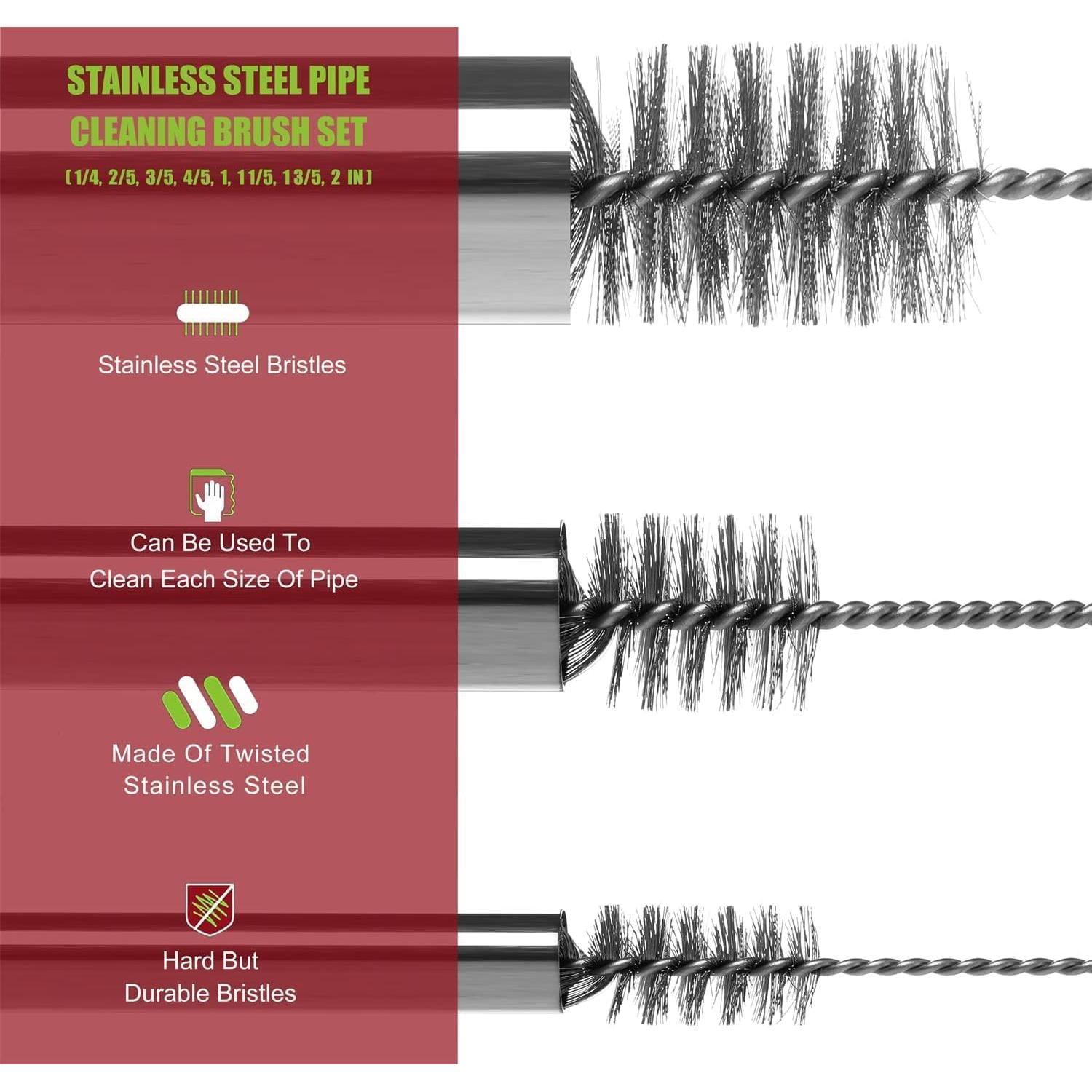 Juego de Cepillos de Limpieza Ctsyuqoo 9 Piezas Acero Inoxidable
