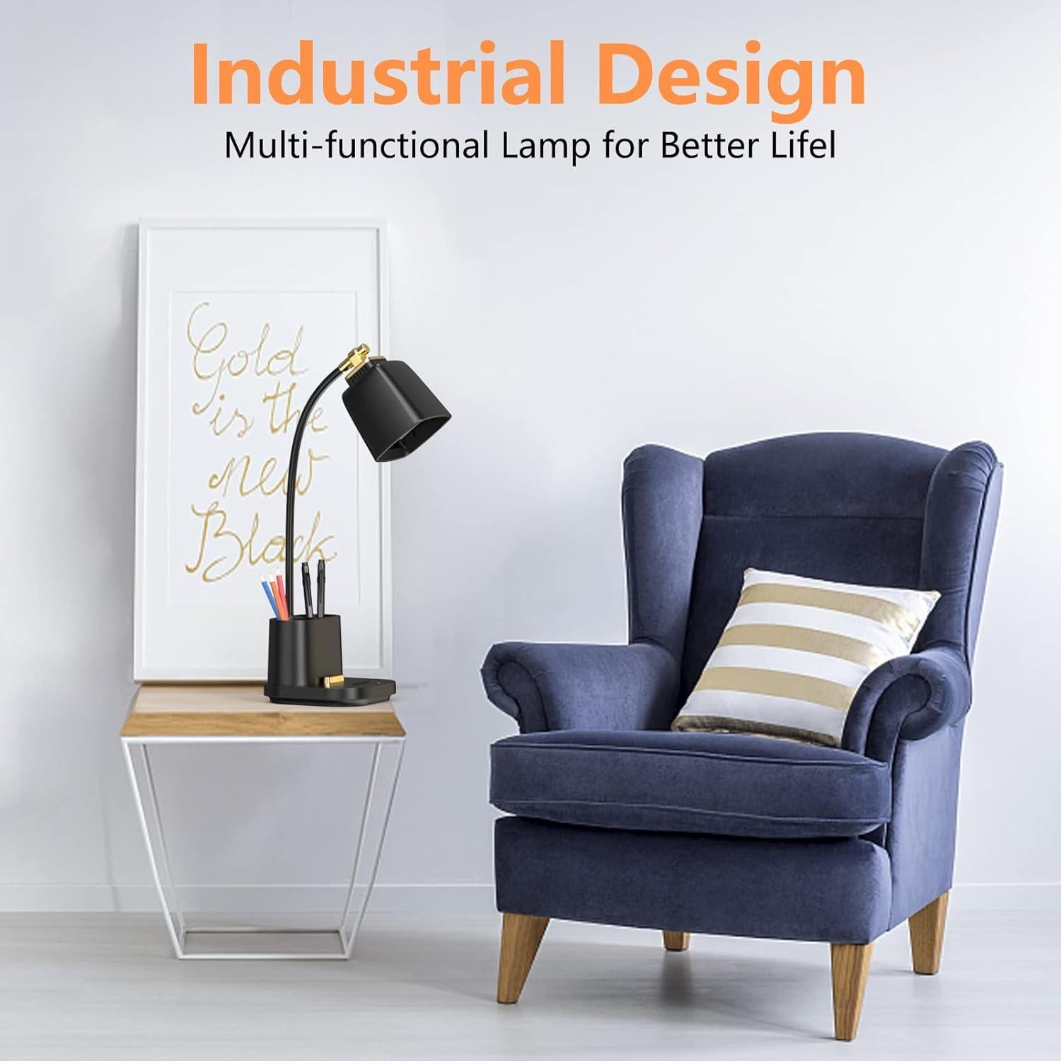 Lámpara de Escritorio LED GONDSILY T23 con Carga USB 3 Modos