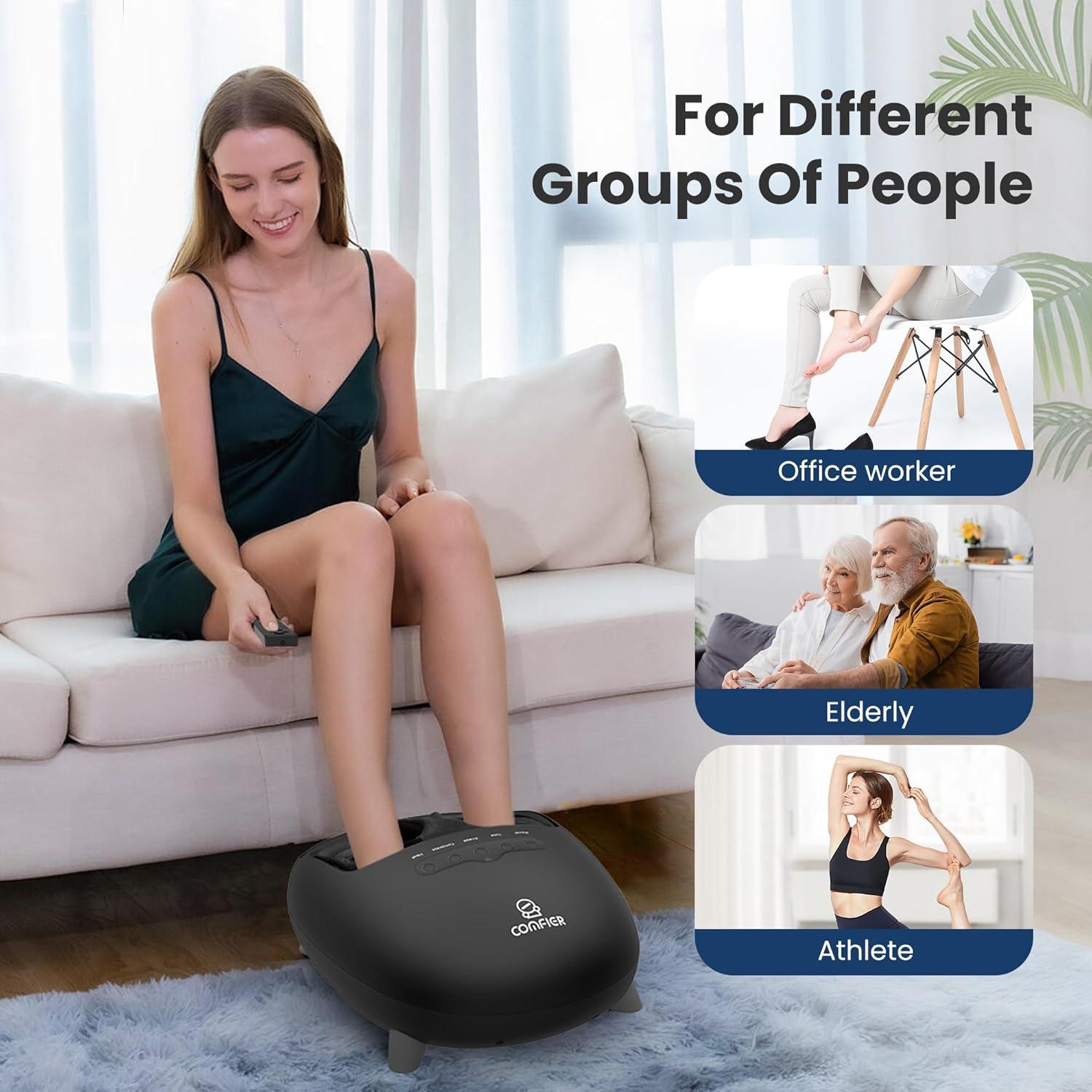 Masajeador de pies Shiatsu COMFIER CF-5332-BLK con calor