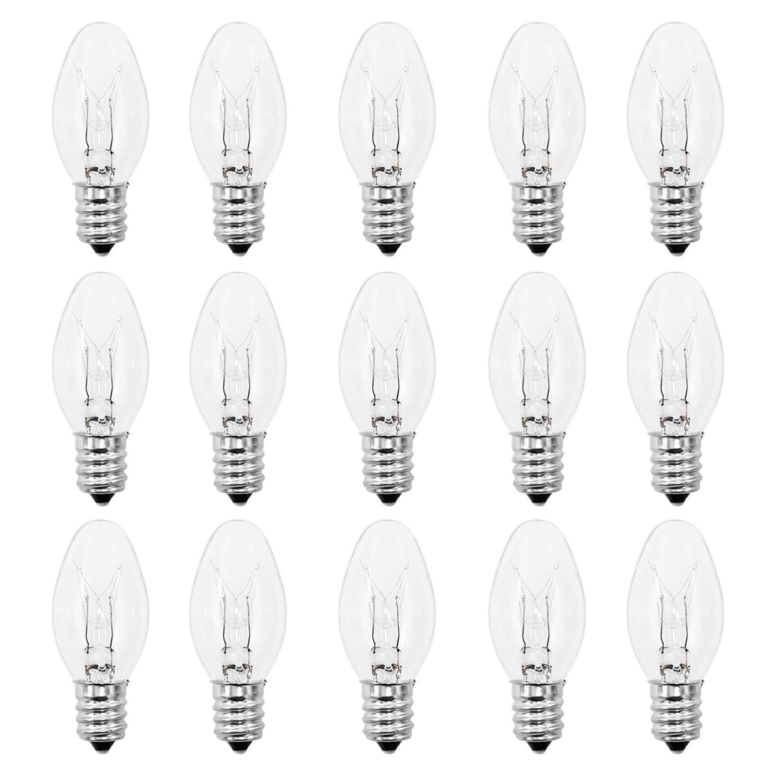 Bombillas de Luz Nocturna E12 4W C7 Paquete de 15 - Clara