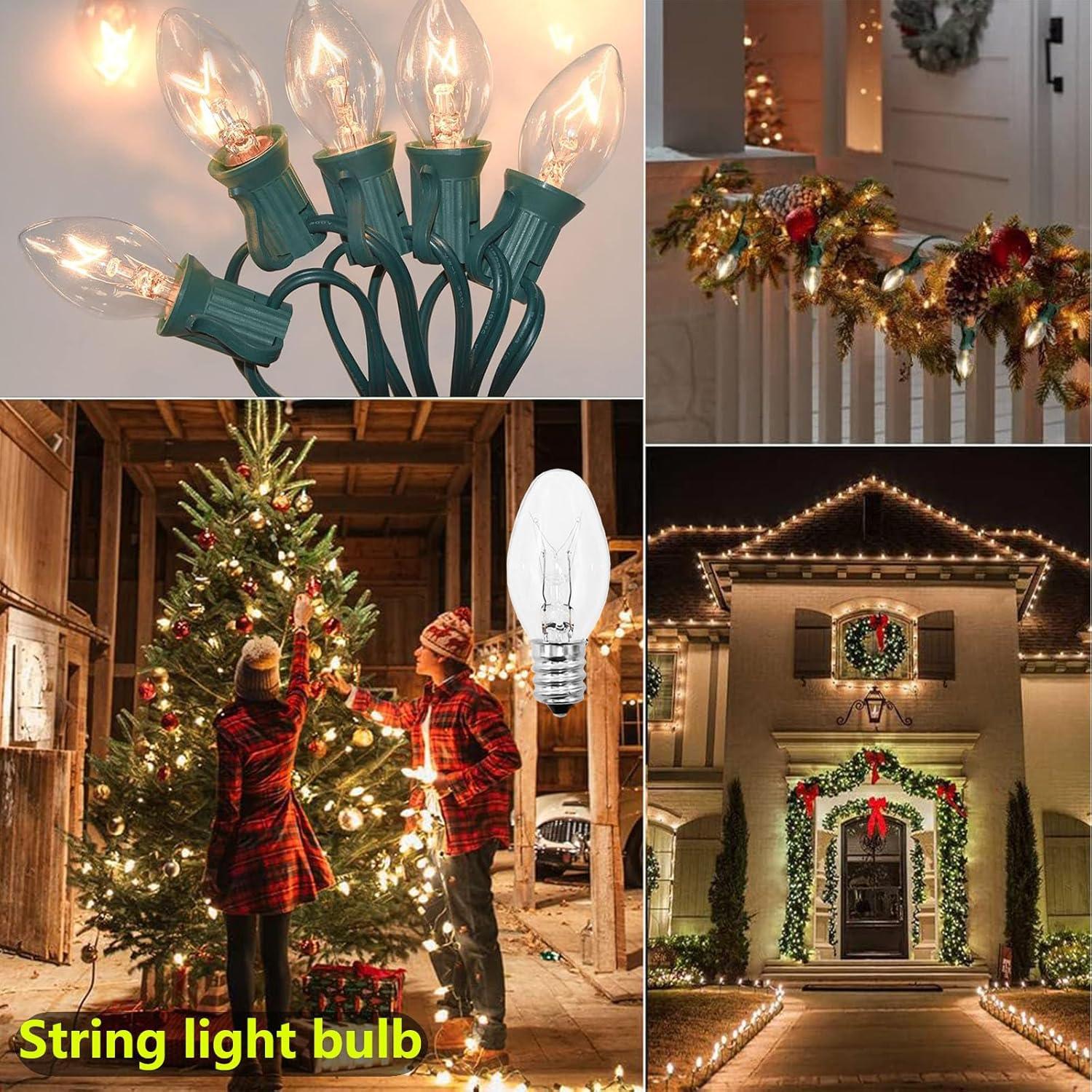 Bombillas de Luz Nocturna E12 4W C7 Paquete de 15 - Clara