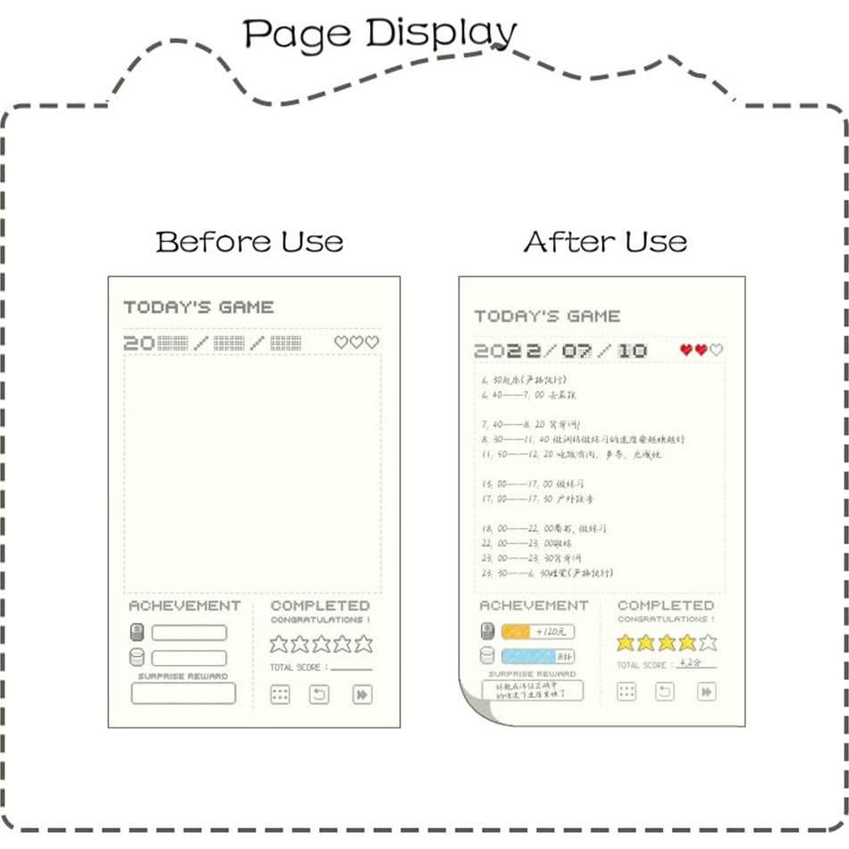 Planificador Diario No Fechado Receip A6 Rosa y Verde