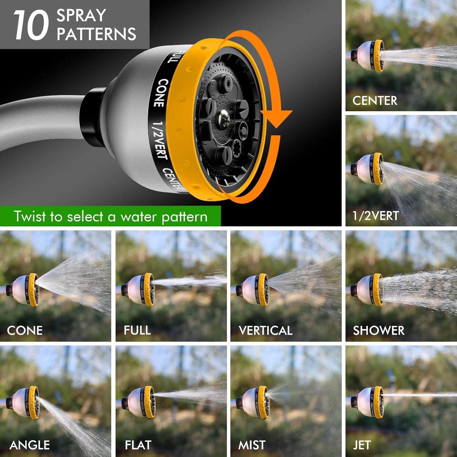 Vara de Riego Restmo Metal Pesada 10 Patrones Amarillo