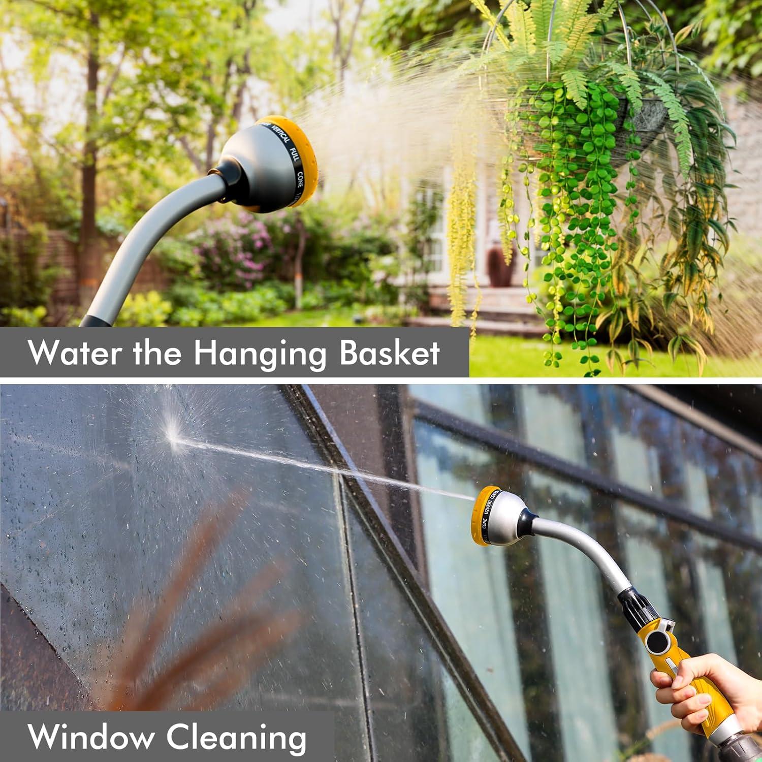 Vara de Riego Restmo Metal Pesada 10 Patrones Amarillo