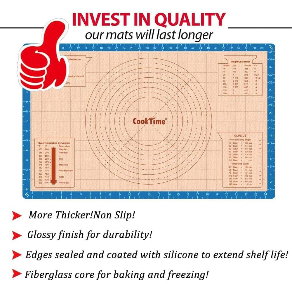 Alfombrilla de Hornear Silicona Antiadherente 66x41cm Cook Time