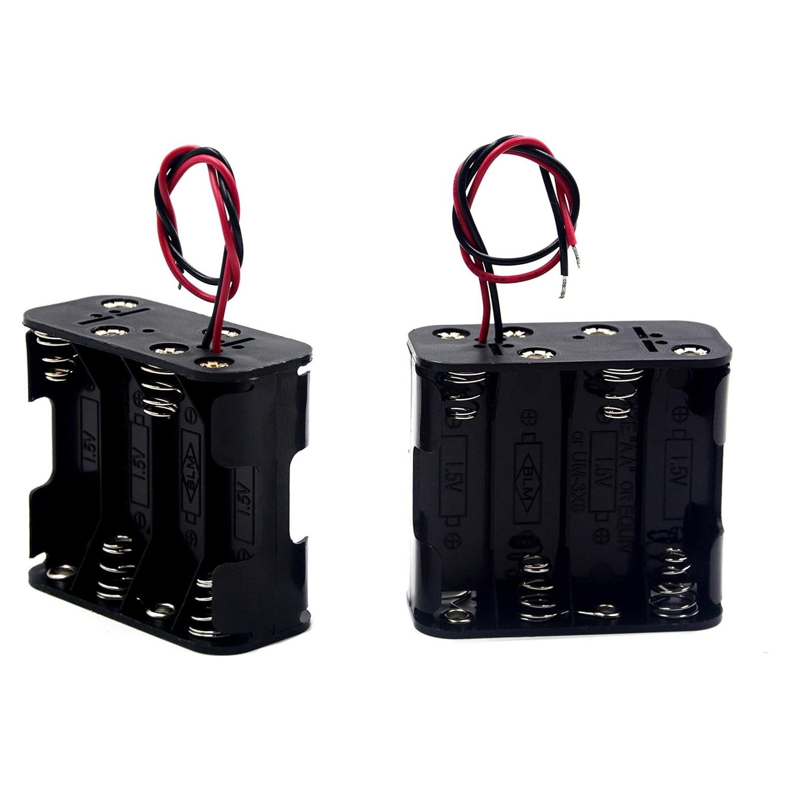 Soporte de Batería AA Doble Capa LAMPVPATH 12V 2 Piezas