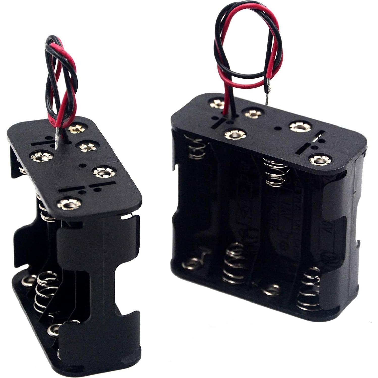 Soporte de Batería AA Doble Capa LAMPVPATH 12V 2 Piezas