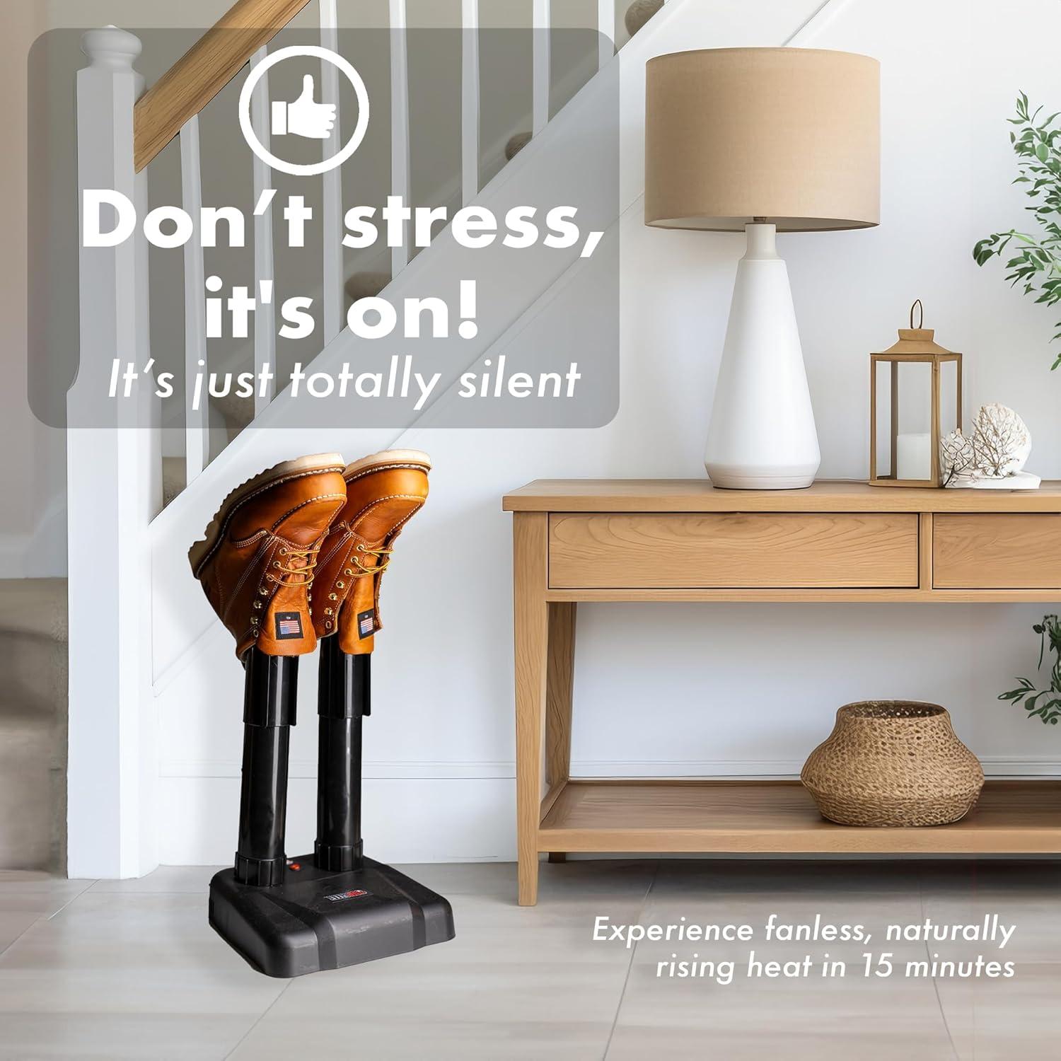 Secador de Botas JobSite Silencioso - Calentador Eficiente 36W