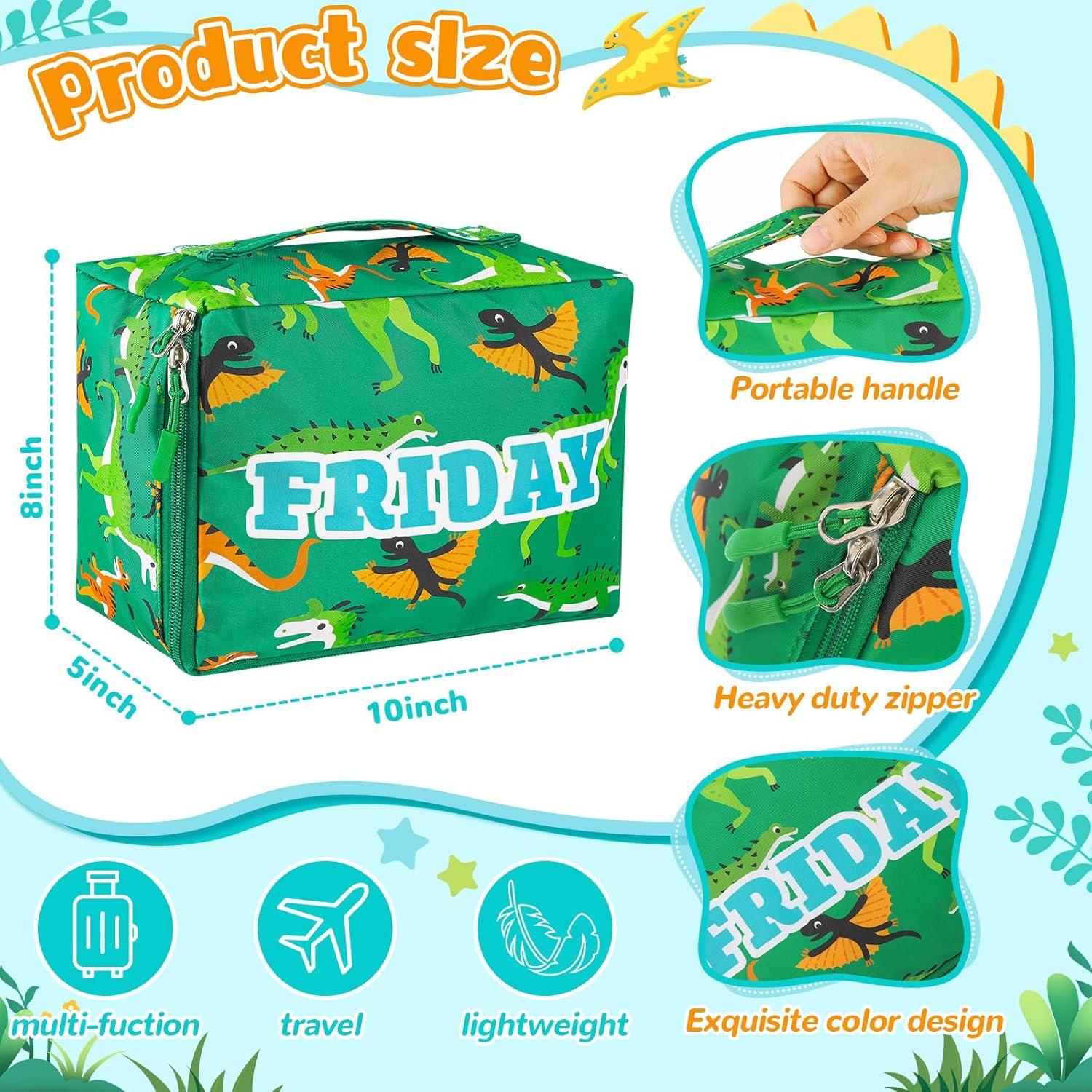 Cubos de Empaque Paterr 7 Pcs para Niños Dinosaurio 22.86x17.02cm