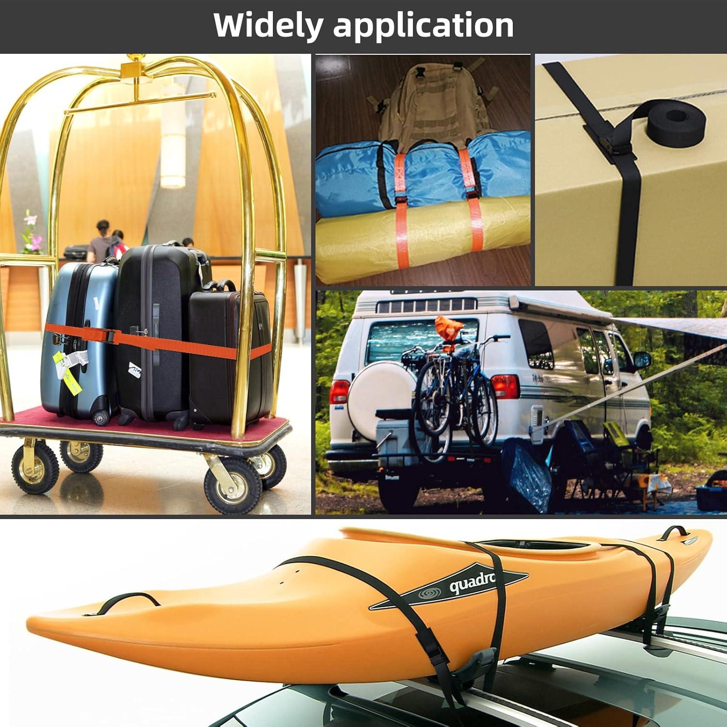 Correas de Amarre Ayifan 2m Naranja 6 Piezas 250kg Ajustables