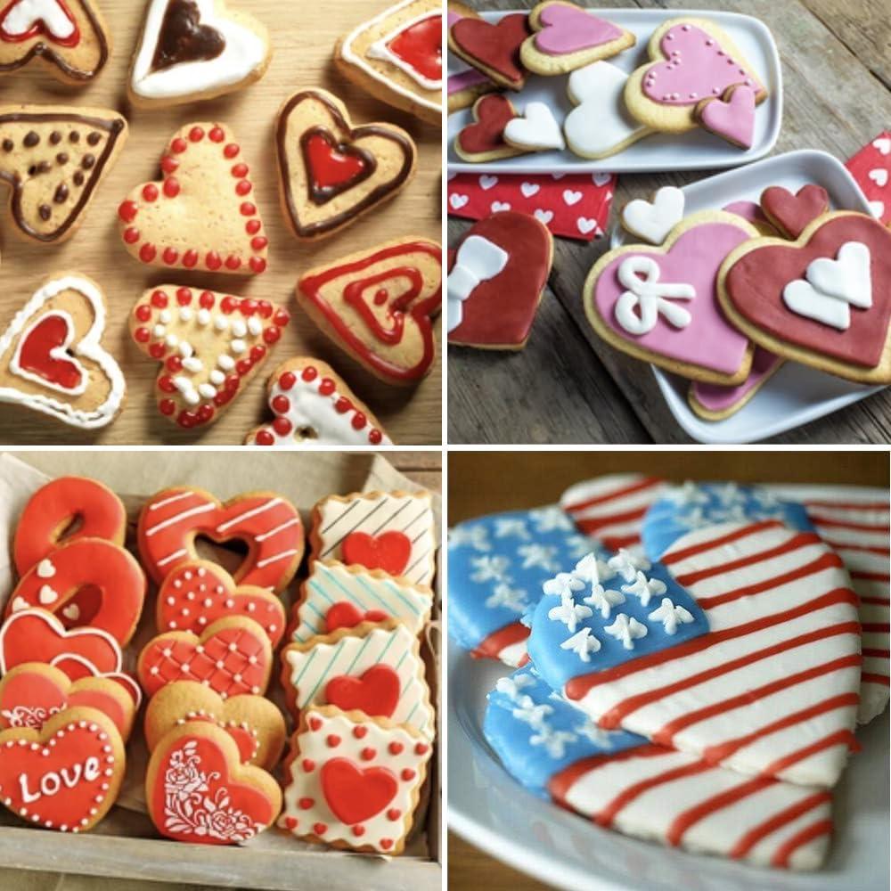 Juego de Cortadores de Galletas Corazón YomiFamily 10 Piezas Rosa